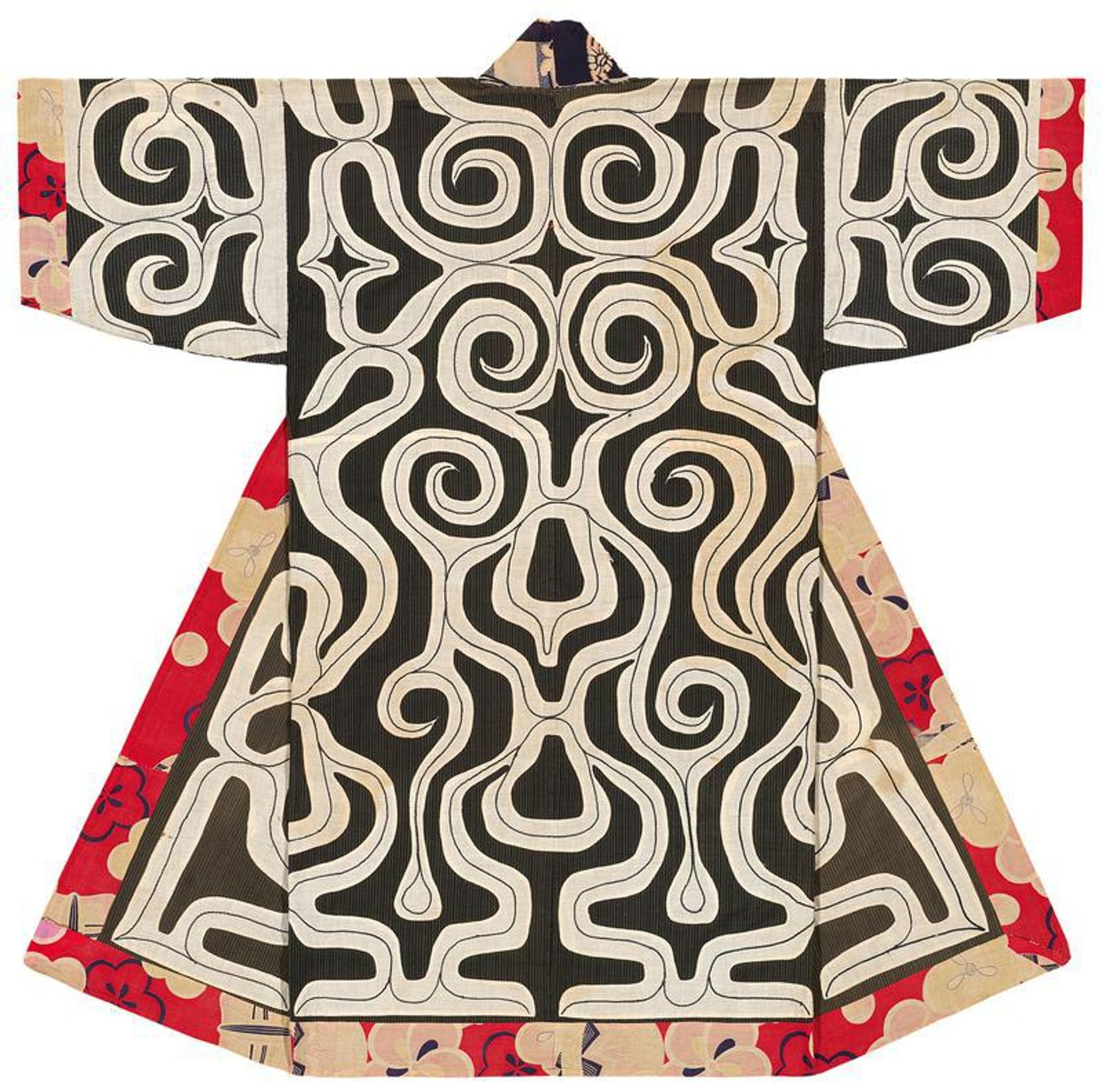 Kaparamip robe with red cotton fabric border by Anonymous