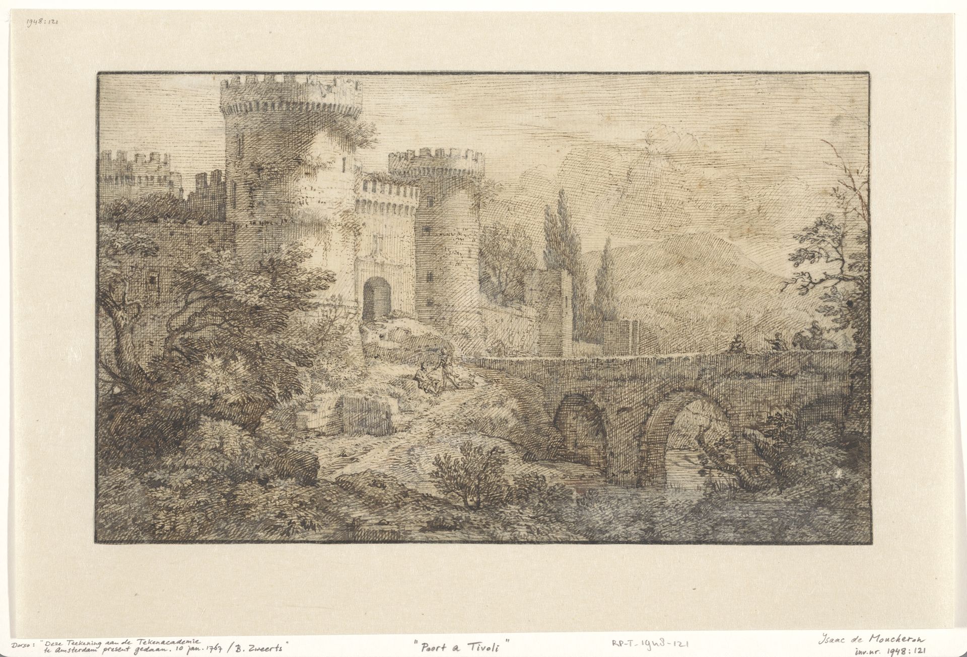 Poort te Tivoli by Isaac de Moucheron