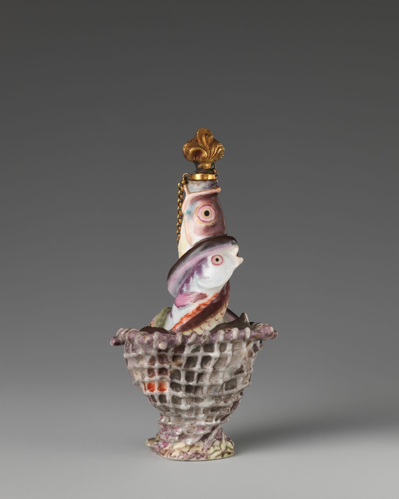 Fish in net by Chelsea Porcelain Manufactory