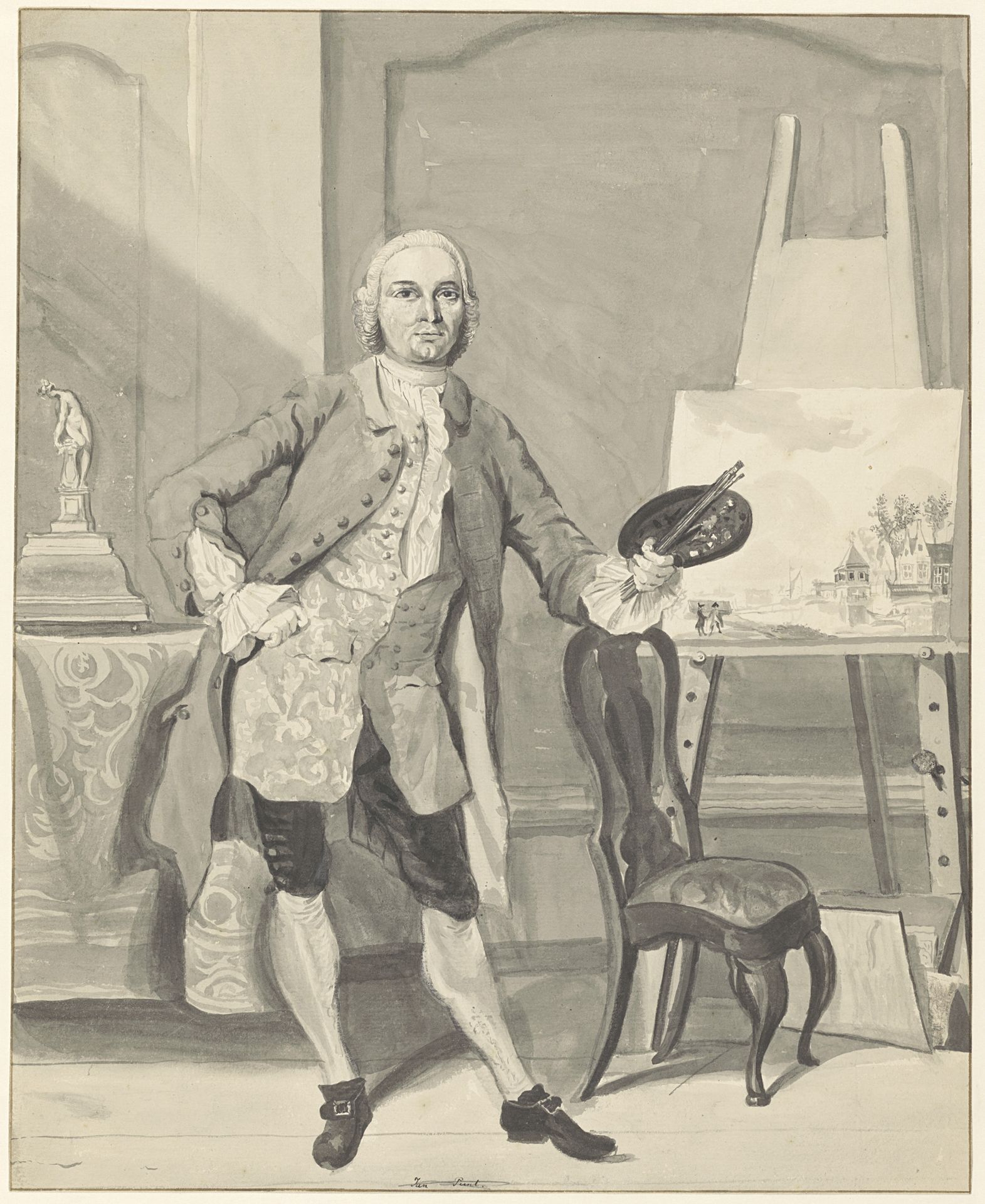 Portret van de schilder Jan ten Compe by Anonymous