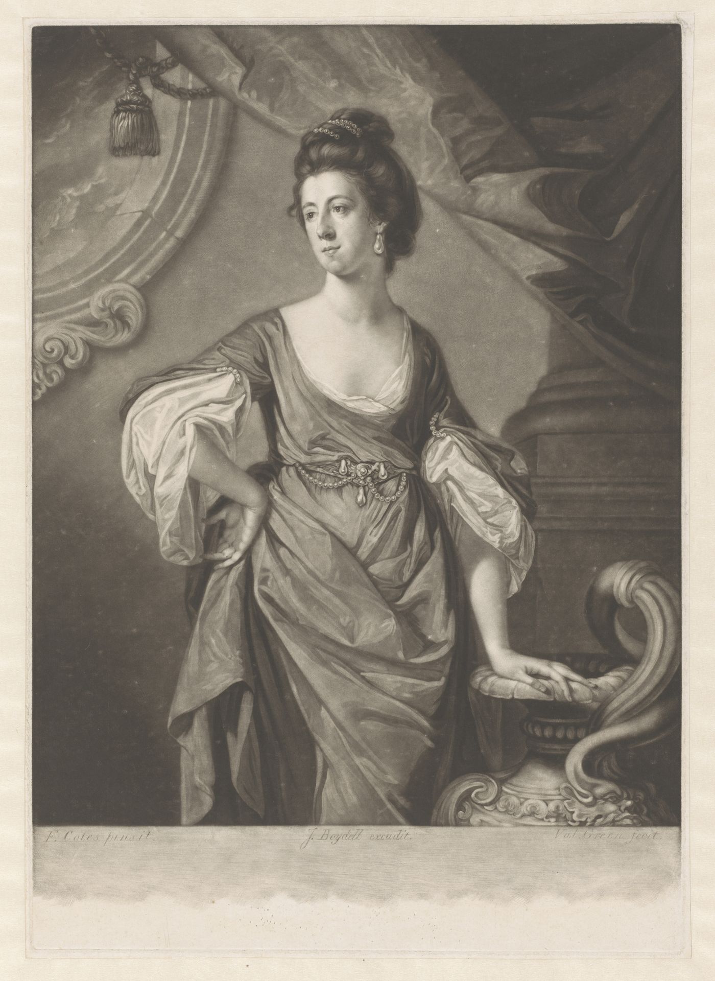 Portret van Agneta Yorke by Valentine Green