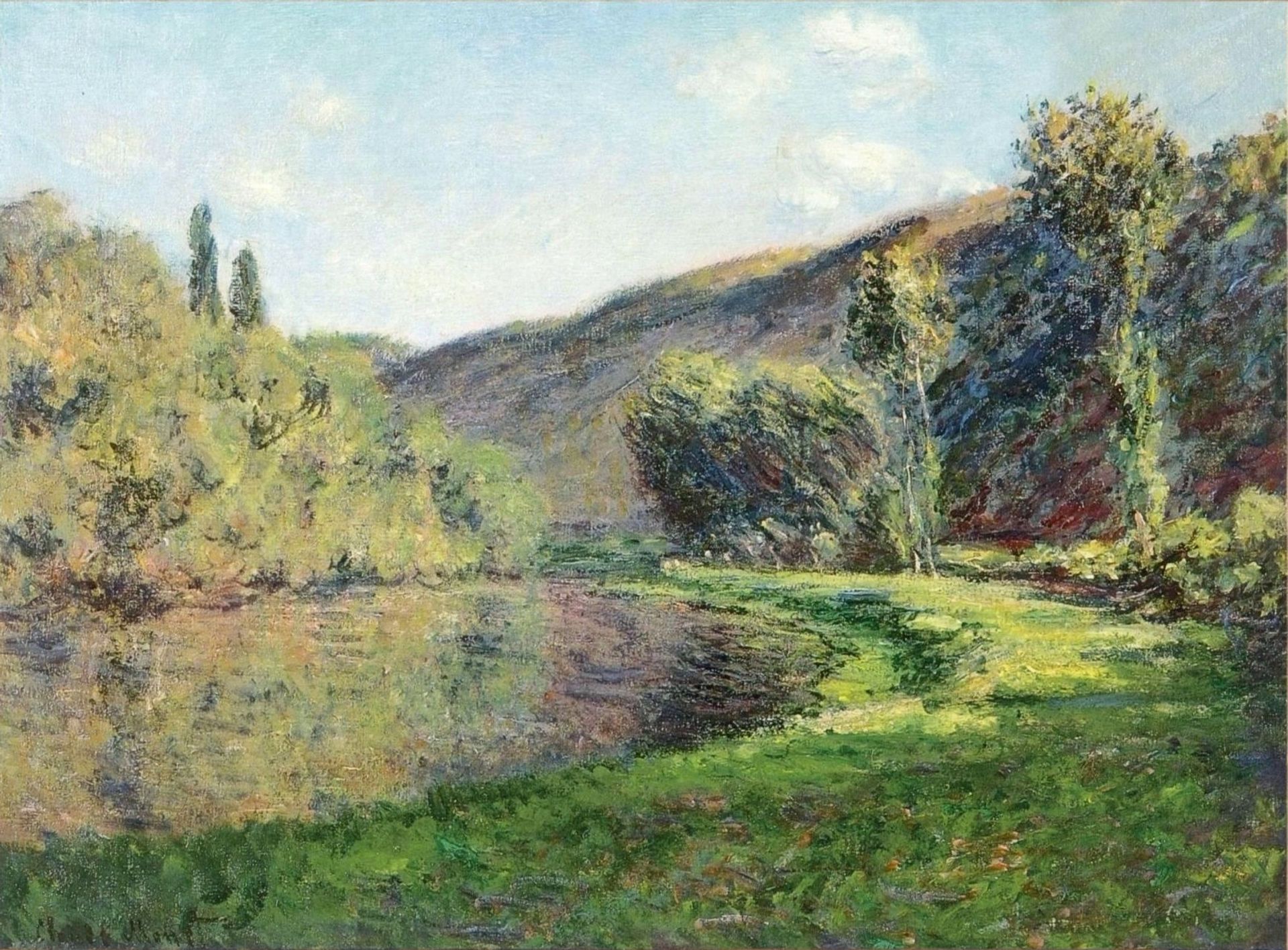 The Arm of the Siene at Jeufosse, Afternoon by Claude Monet