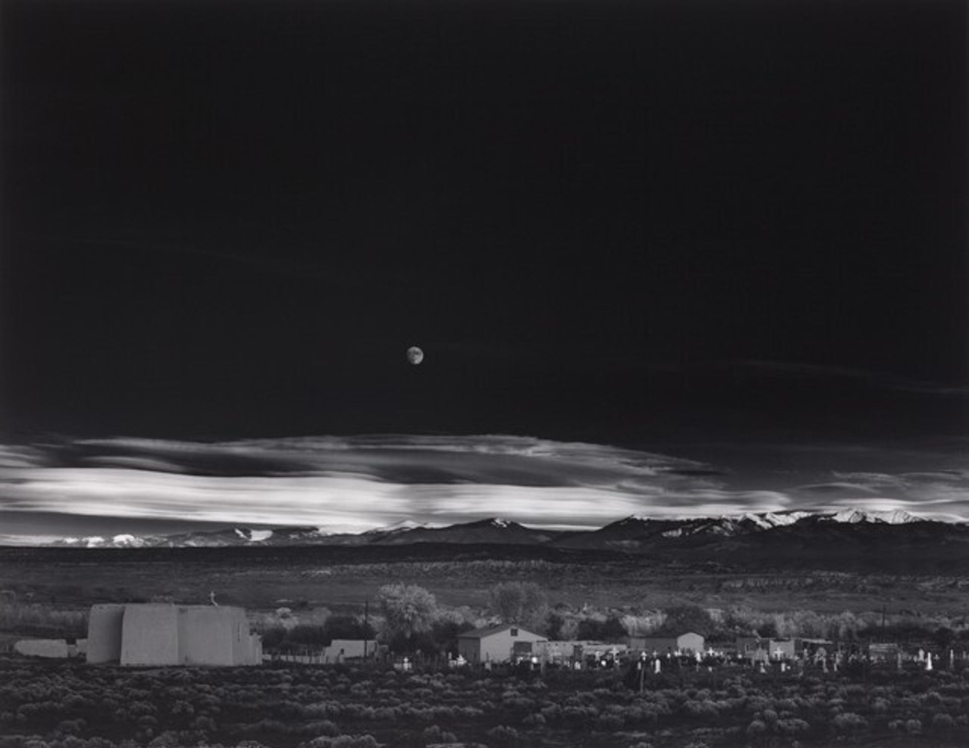 Moonrise, Hernandez, New Mexico by Ansel Adams