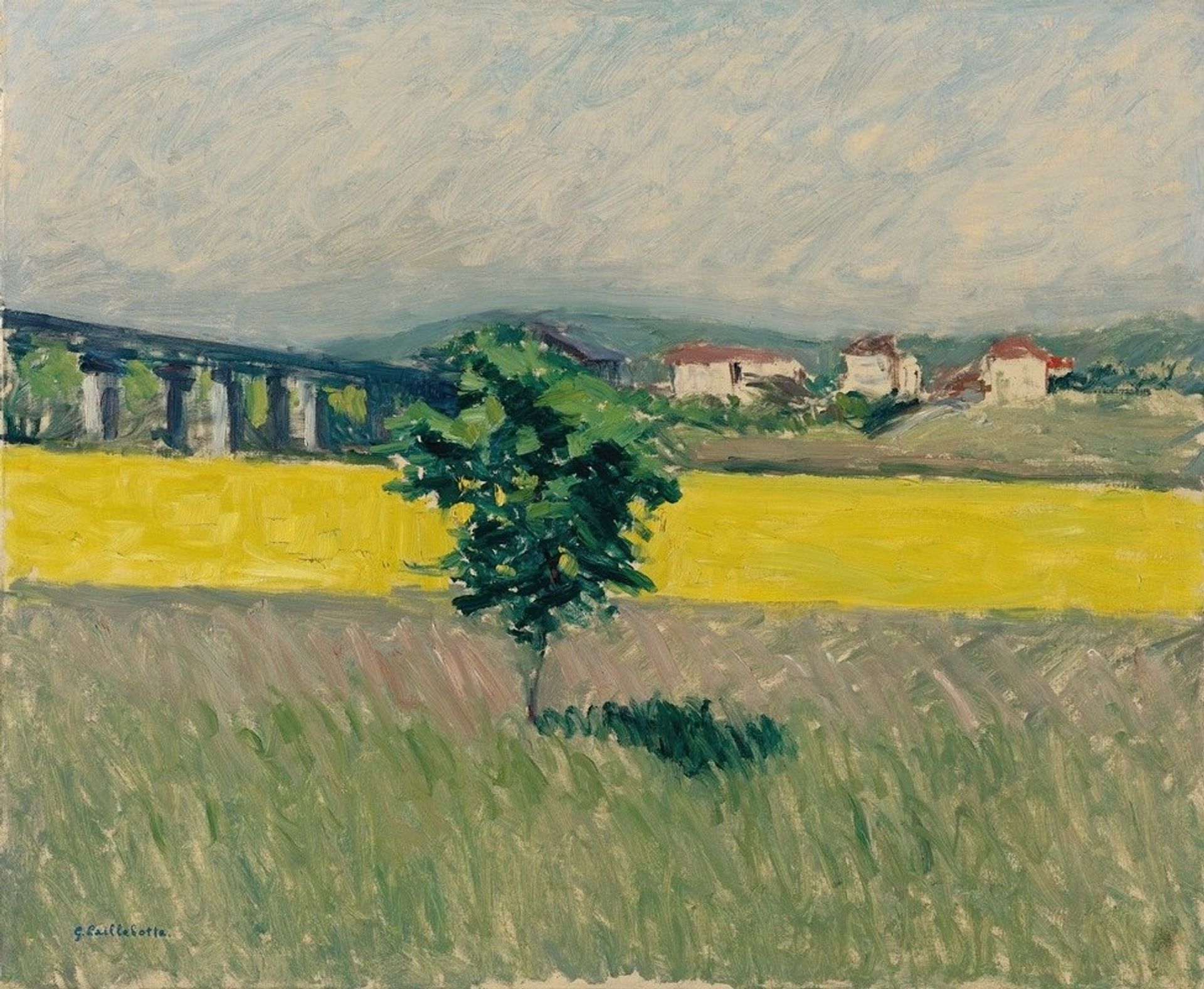 Prairie Au Pont D’argenteuil by Gustave Caillebotte