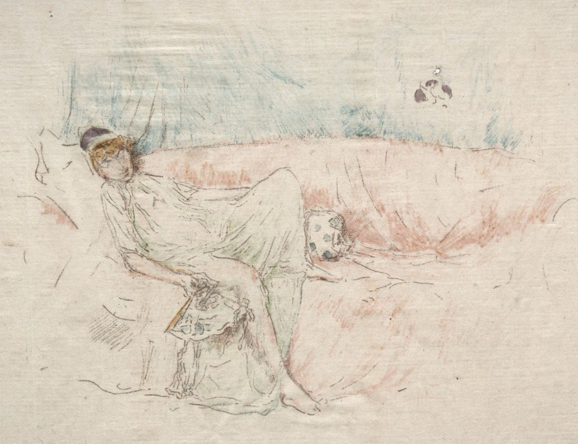 Draped Figure Reclining by James Abbott McNeill Whistler