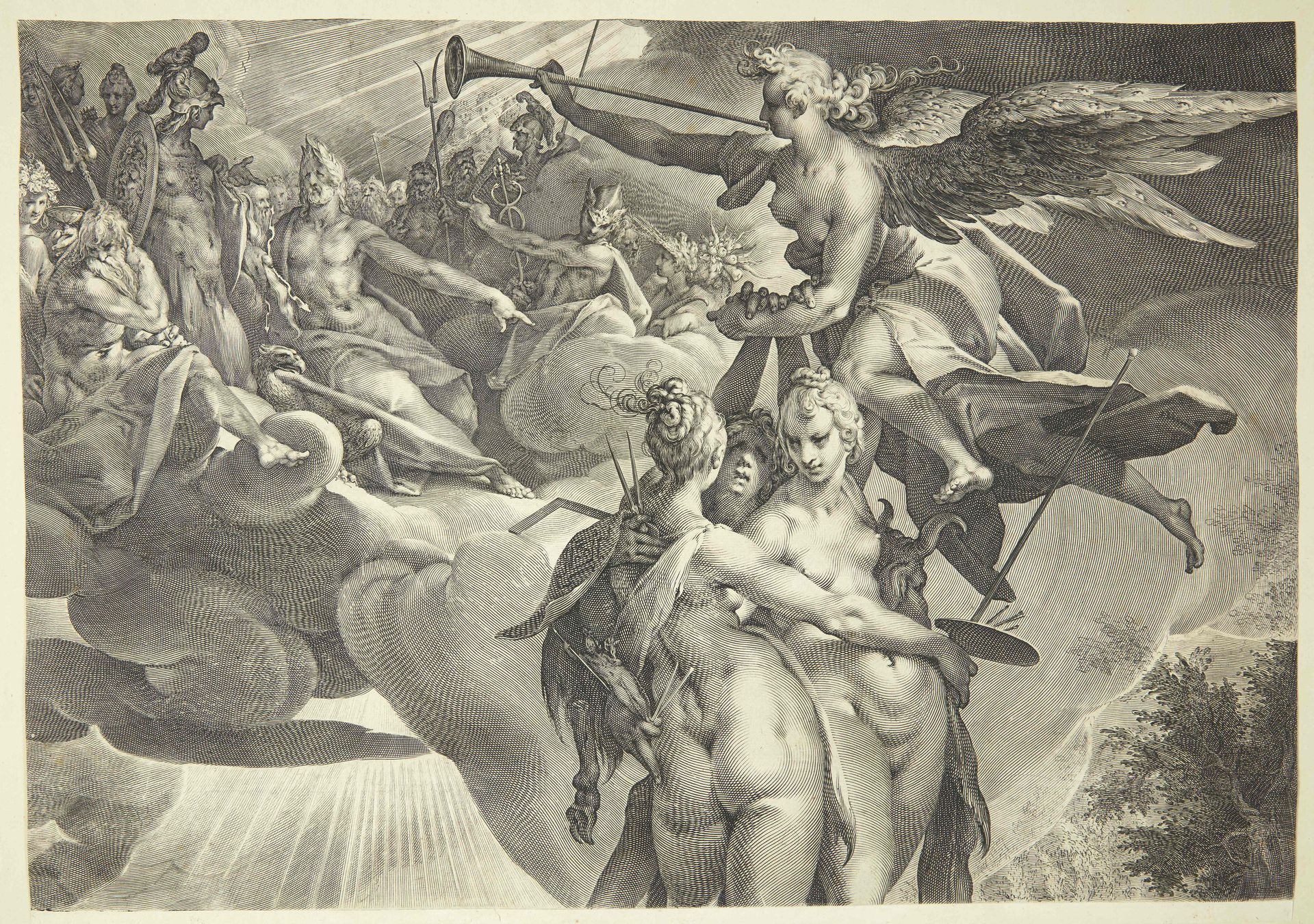 Kunstarternes ophøjelse by Jan Harmensz. Muller