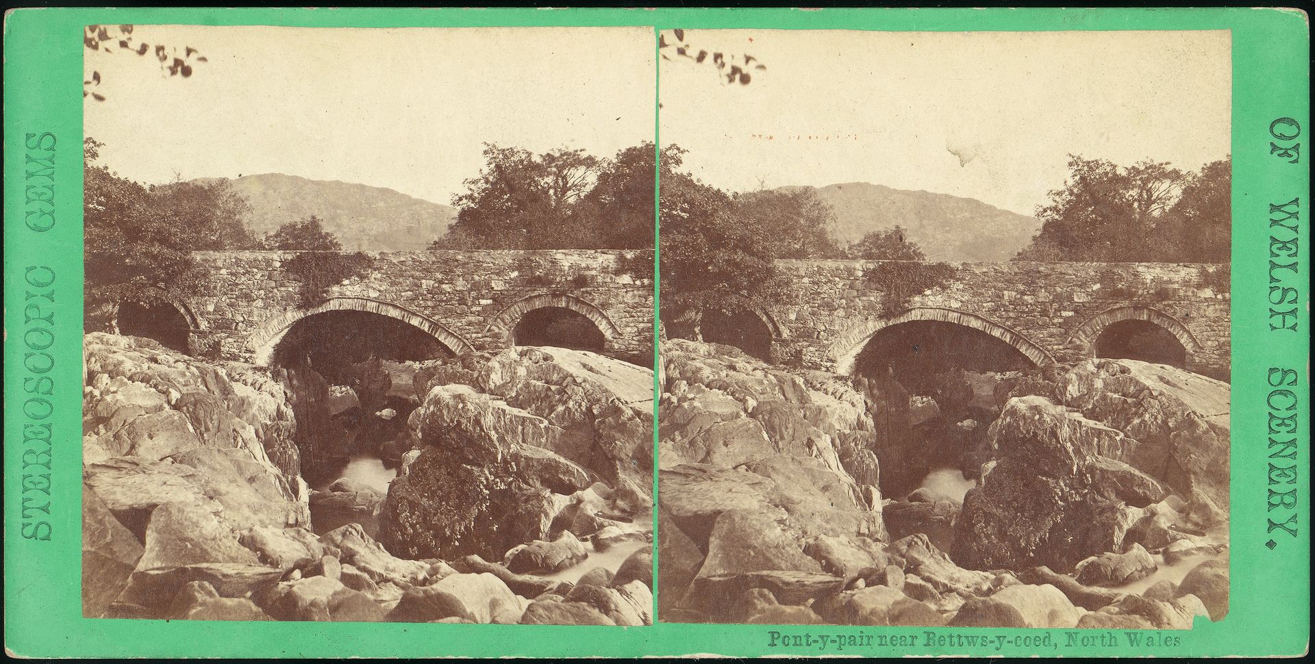[Pair of Early Stereograph Views of British Bridges] by Stereoscopic Gems