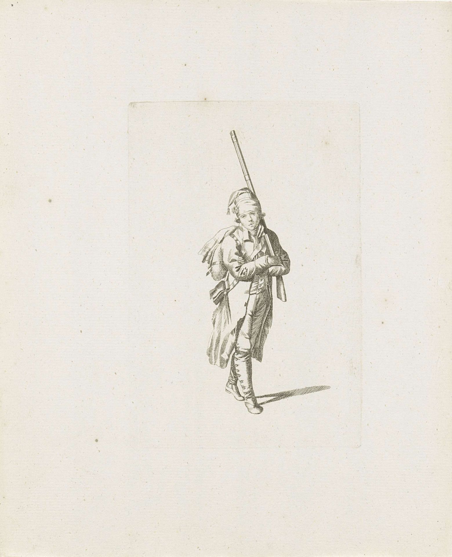 Staande Franse soldaat by August Christian Hauck