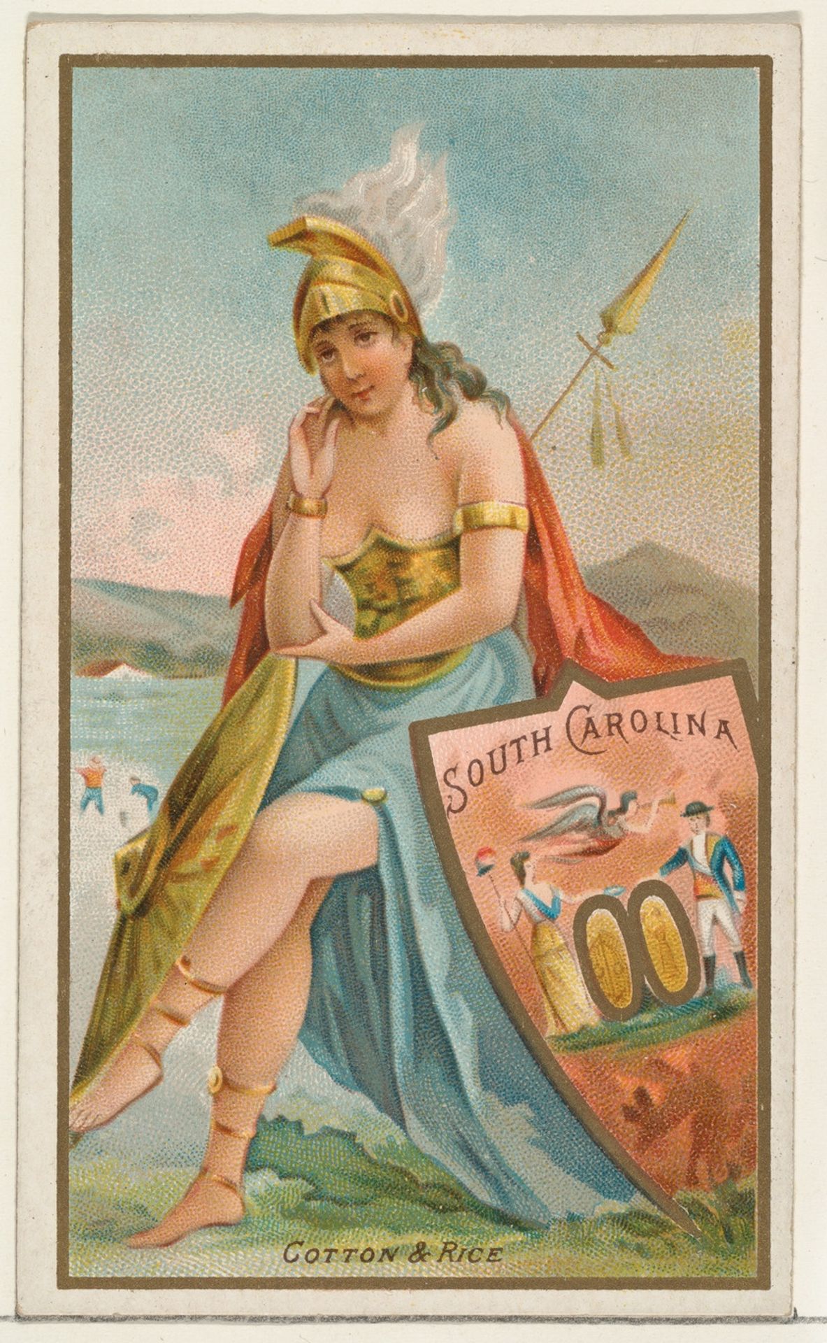 South Carolina, from the Industries of States series (N117) issued by Duke Sons & Co. to promote Honest Long Cut Tobacco by W. Duke, Sons & Co.
