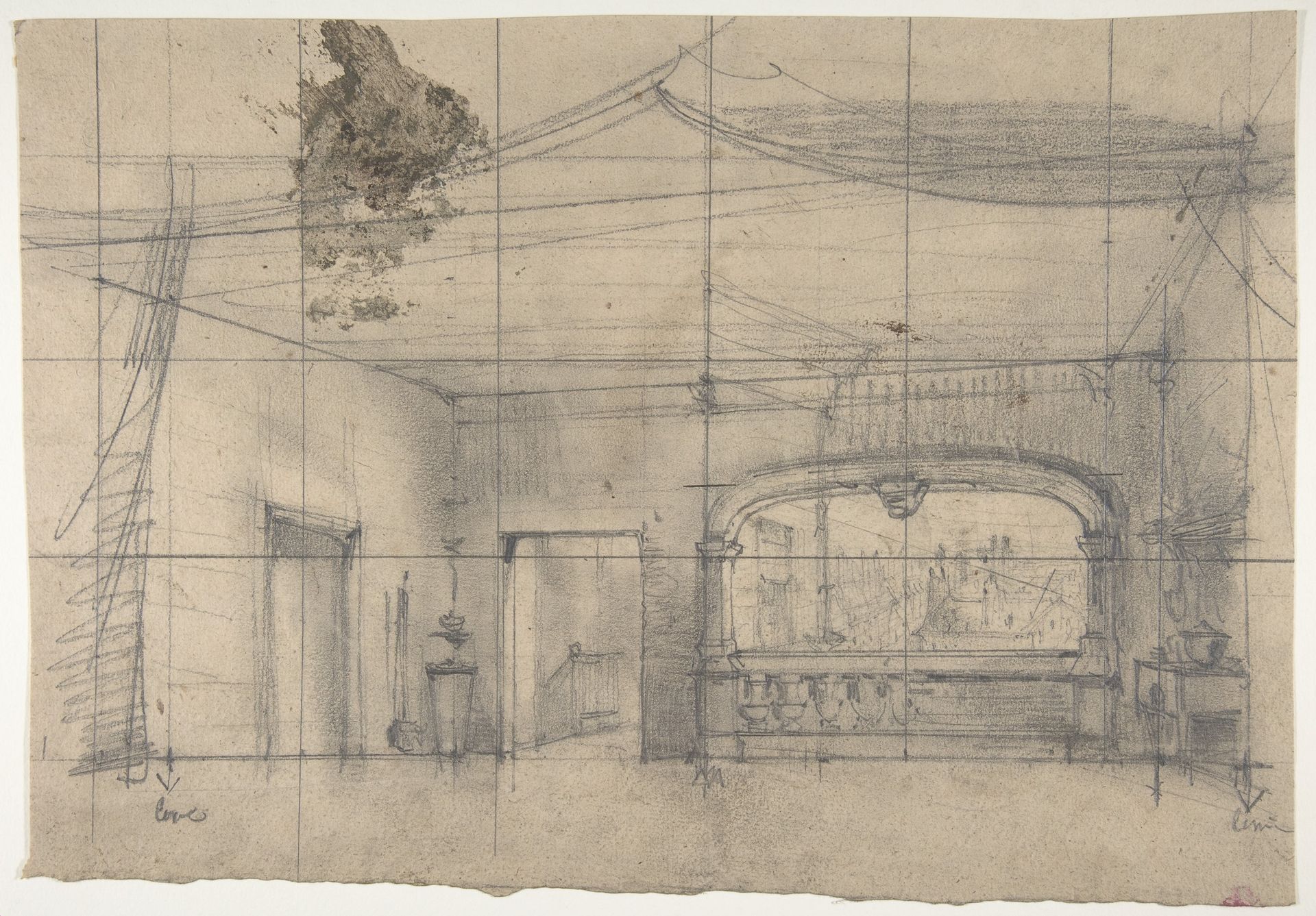 Design for a Stage Set at the Opéra, Paris by Eugène Cicéri