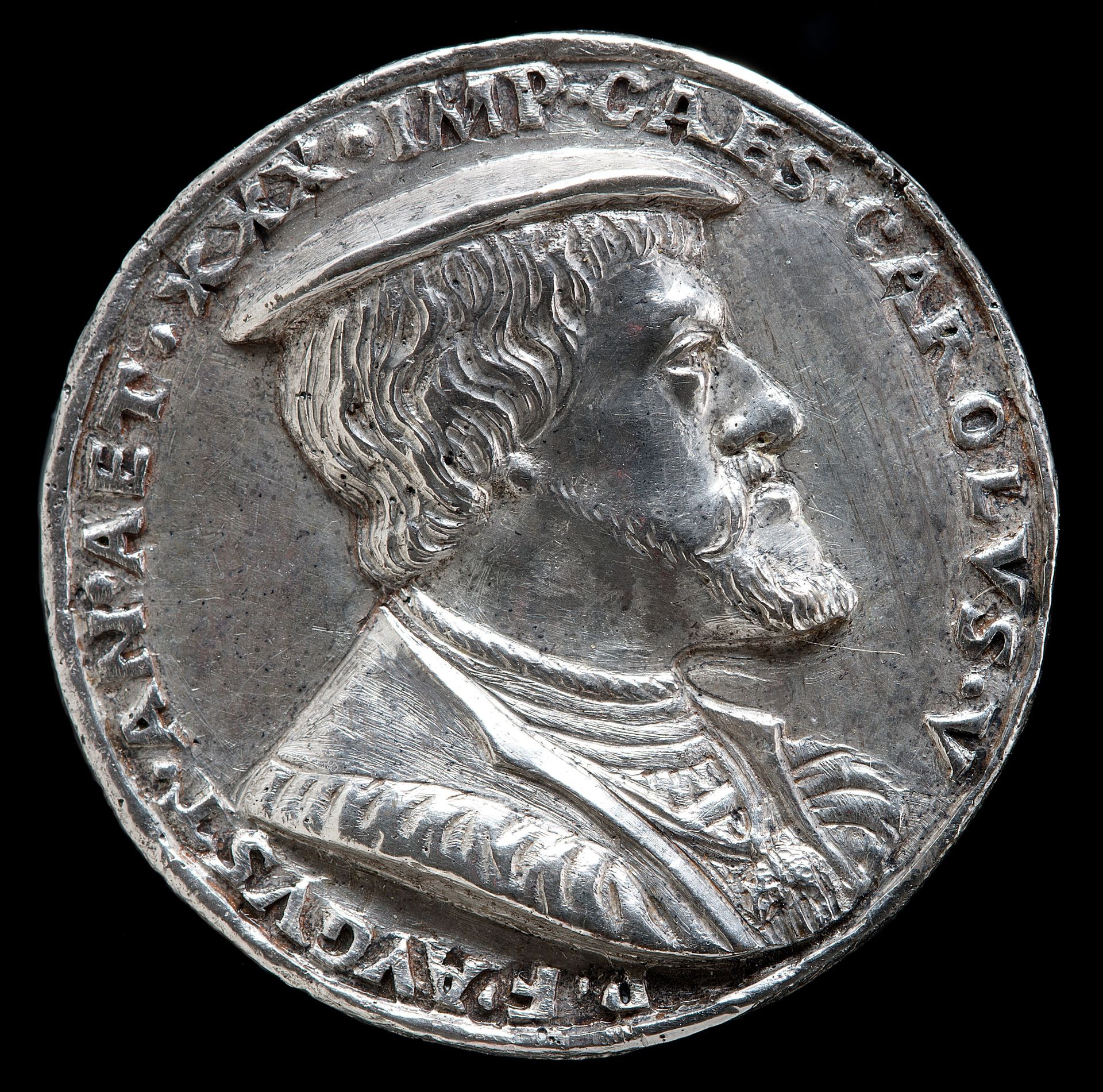 Charles V, 1500-1558, King of Spain 1516-1556, Holy Roman Emperor 1519 [obverse] by Matthes Gebel