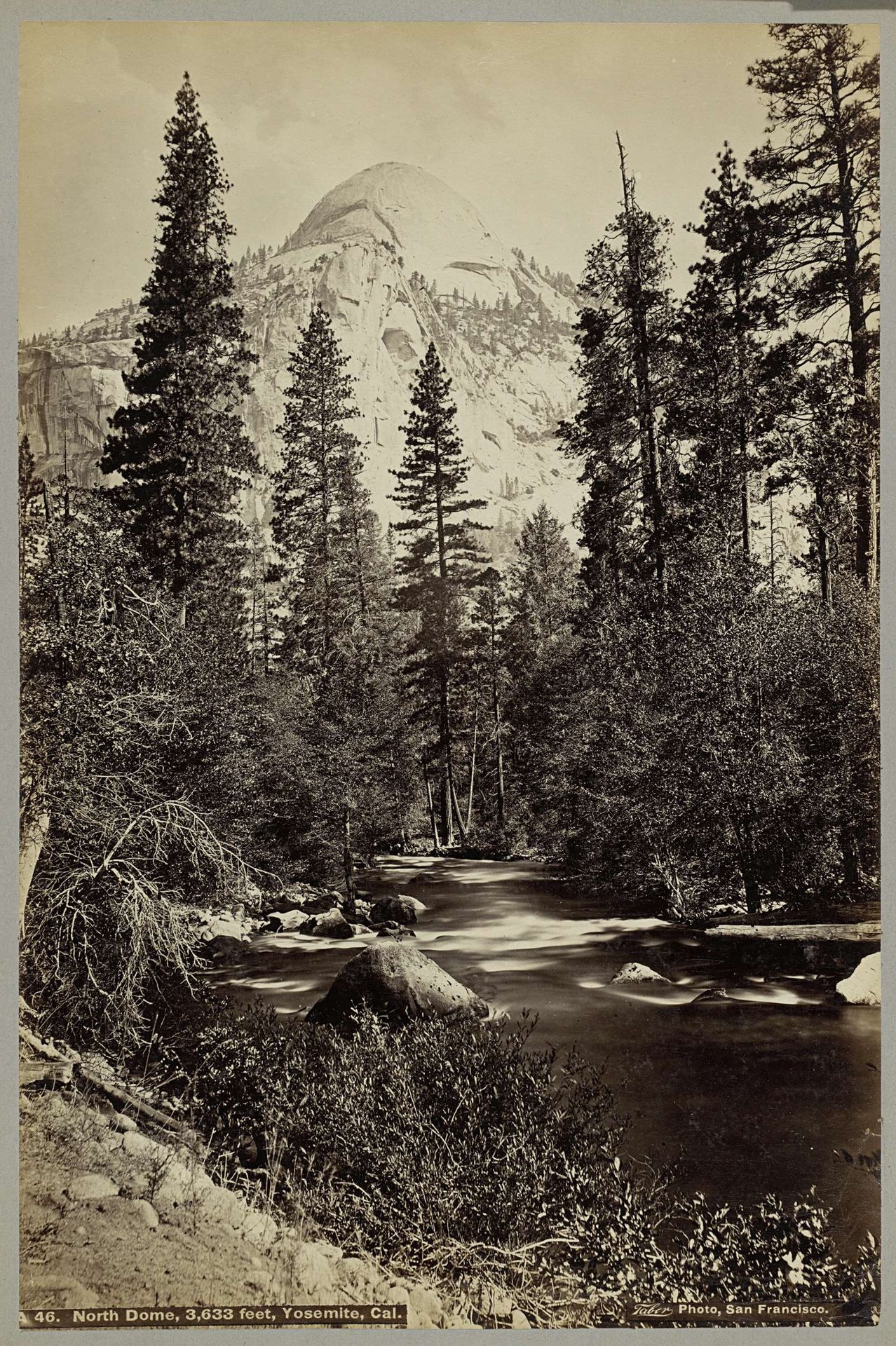 Gezicht op de North Dome in Yosemite National Park by Isaiah West Taber
