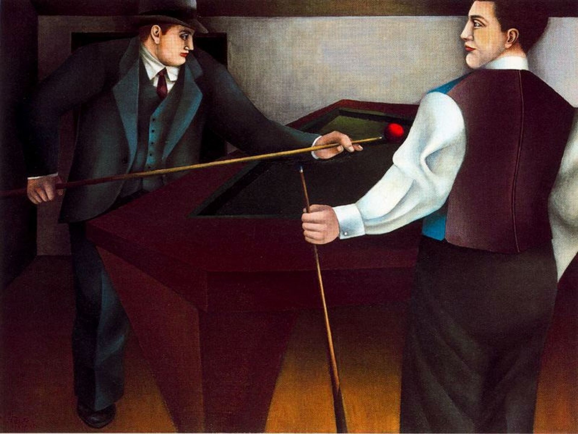 The Billiard by Richard Lindner