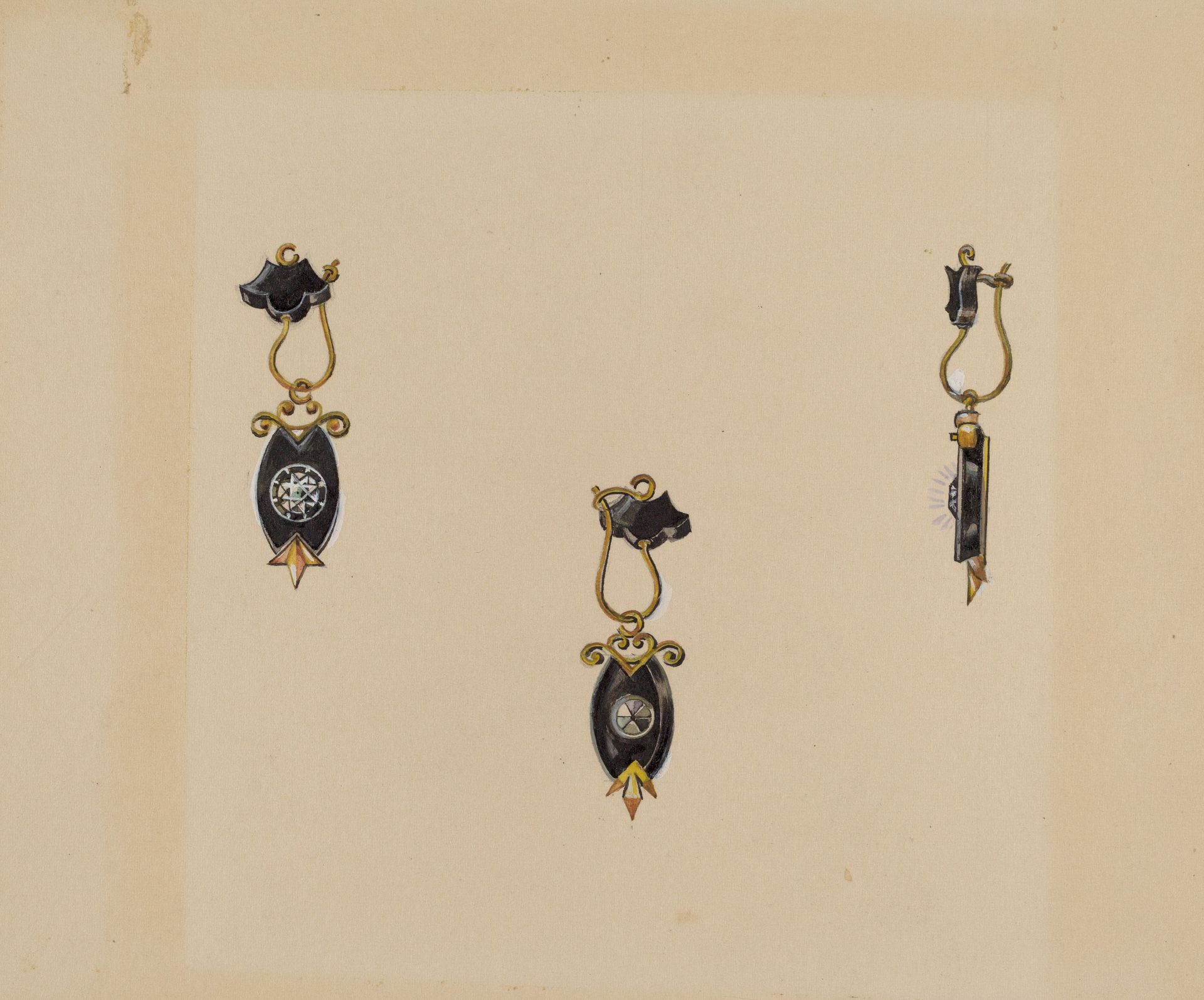 Earrings by Walter W. Jennings