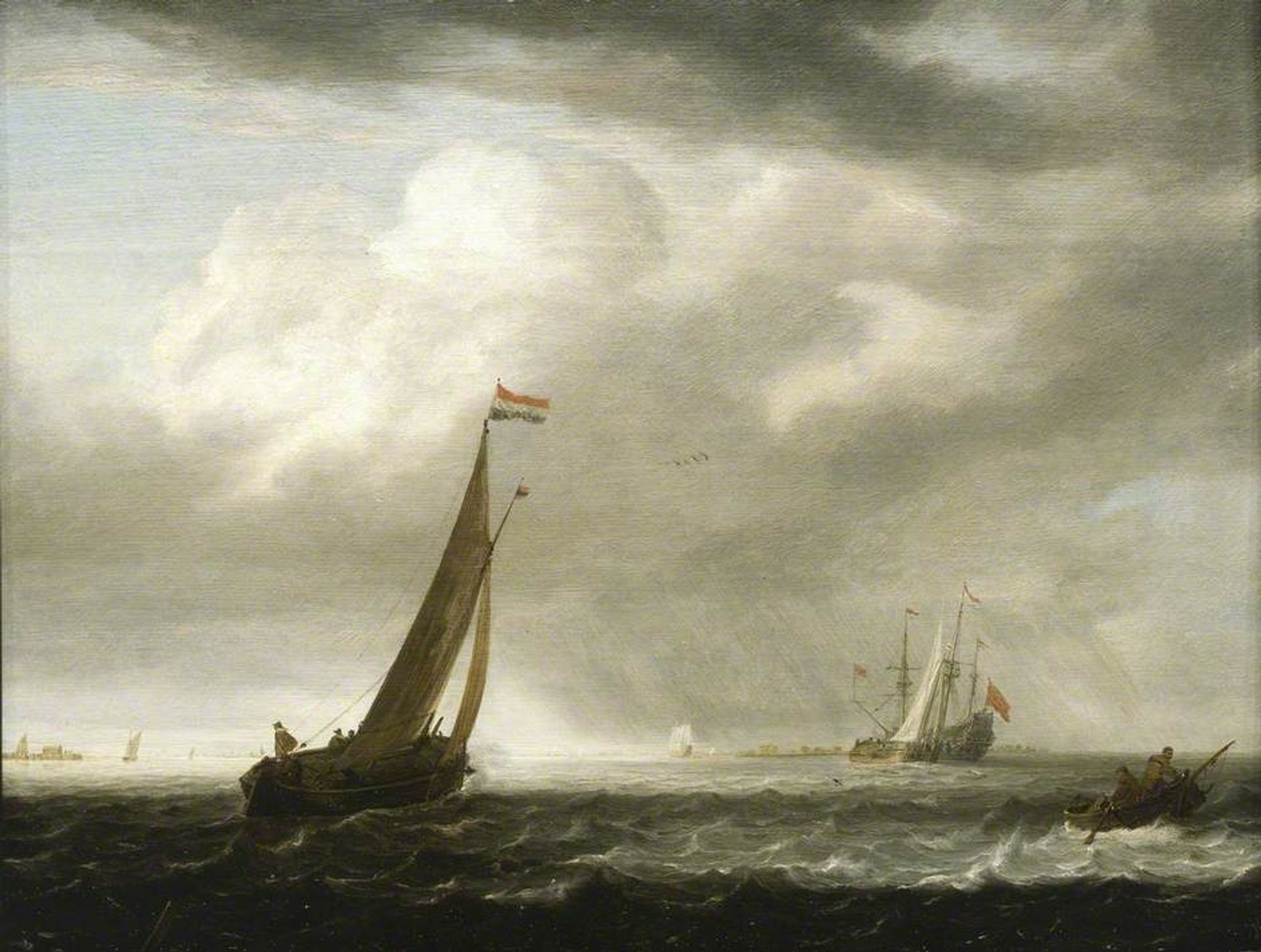 A Squally Day in a Dutch Estuary by Simon de Vlieger