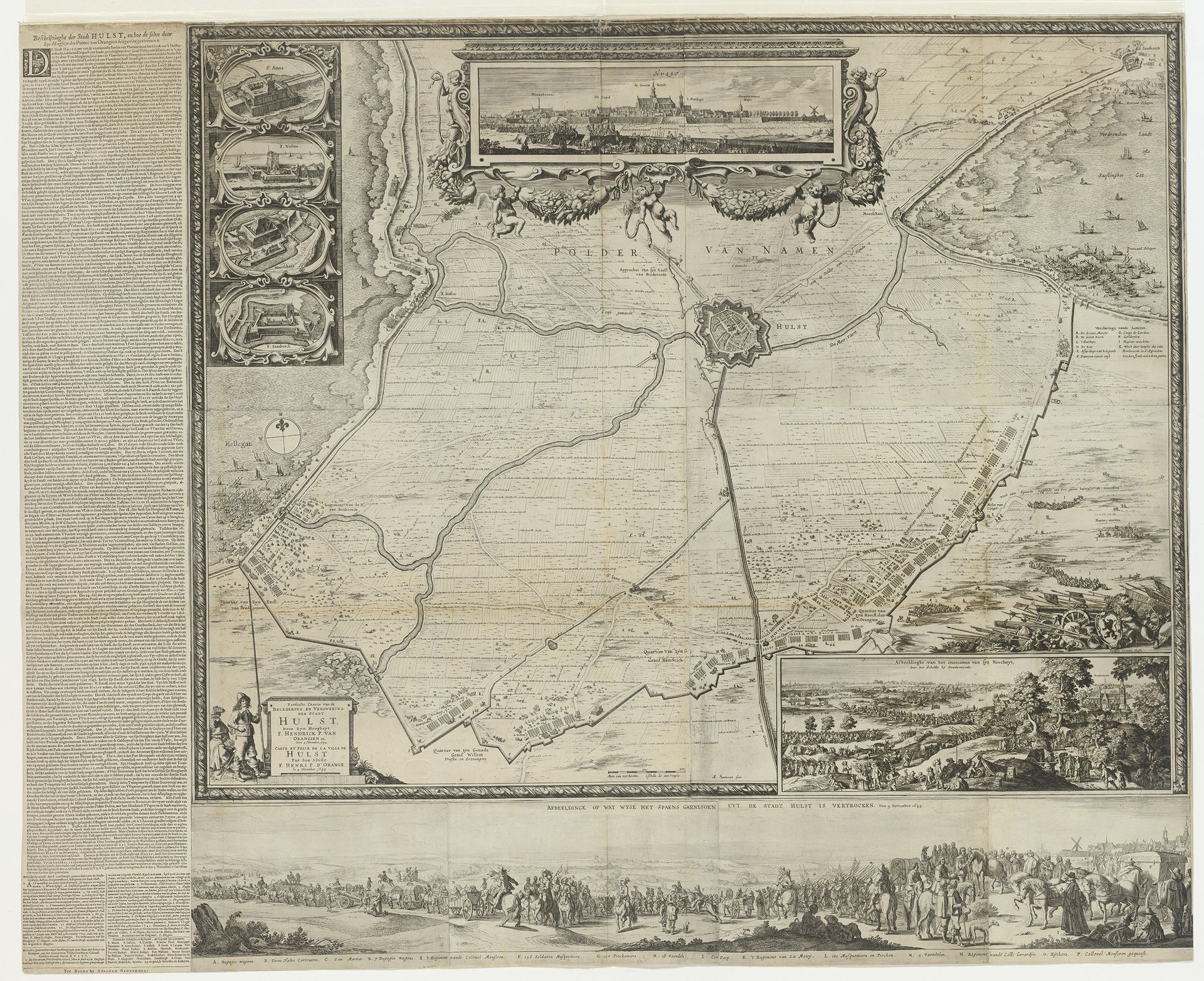 Beleg en verovering van Hulst door Frederik Hendrik, 1645 by Abraham Dircksz. Santvoort