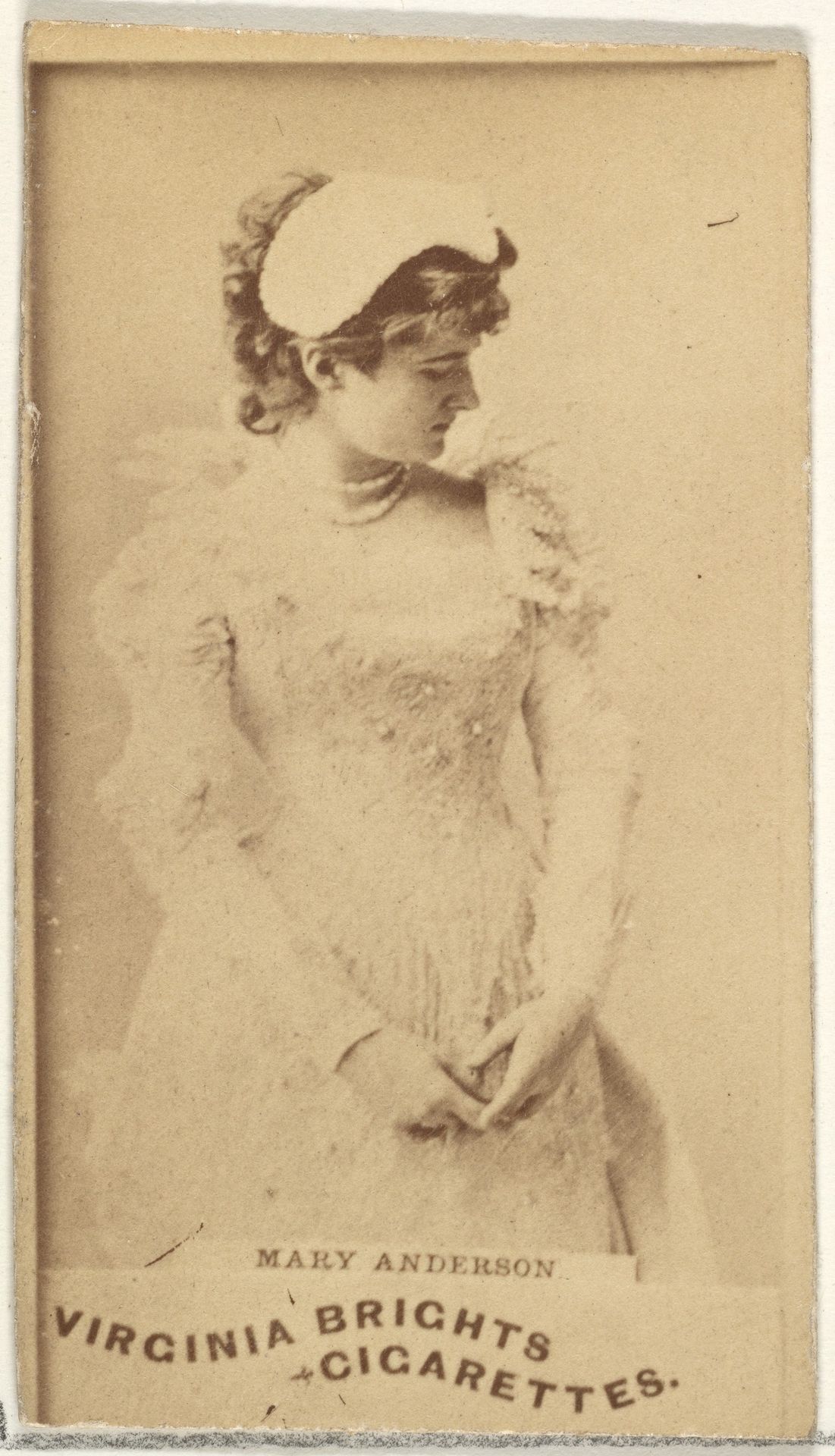 Mary Anderson, from the Actors and Actresses series (N45, Type 1) for Virginia Brights Cigarettes by Allen & Ginter