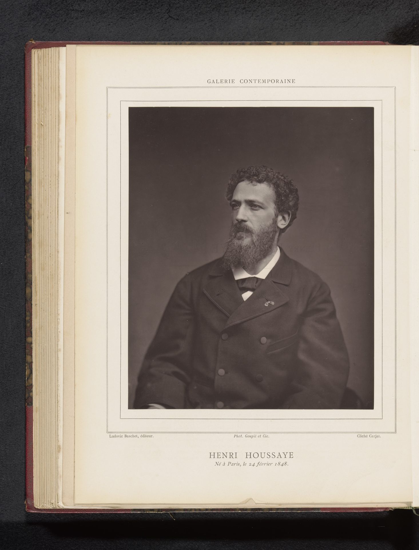 Portret van Henri Houssaye by Etienne Carjat