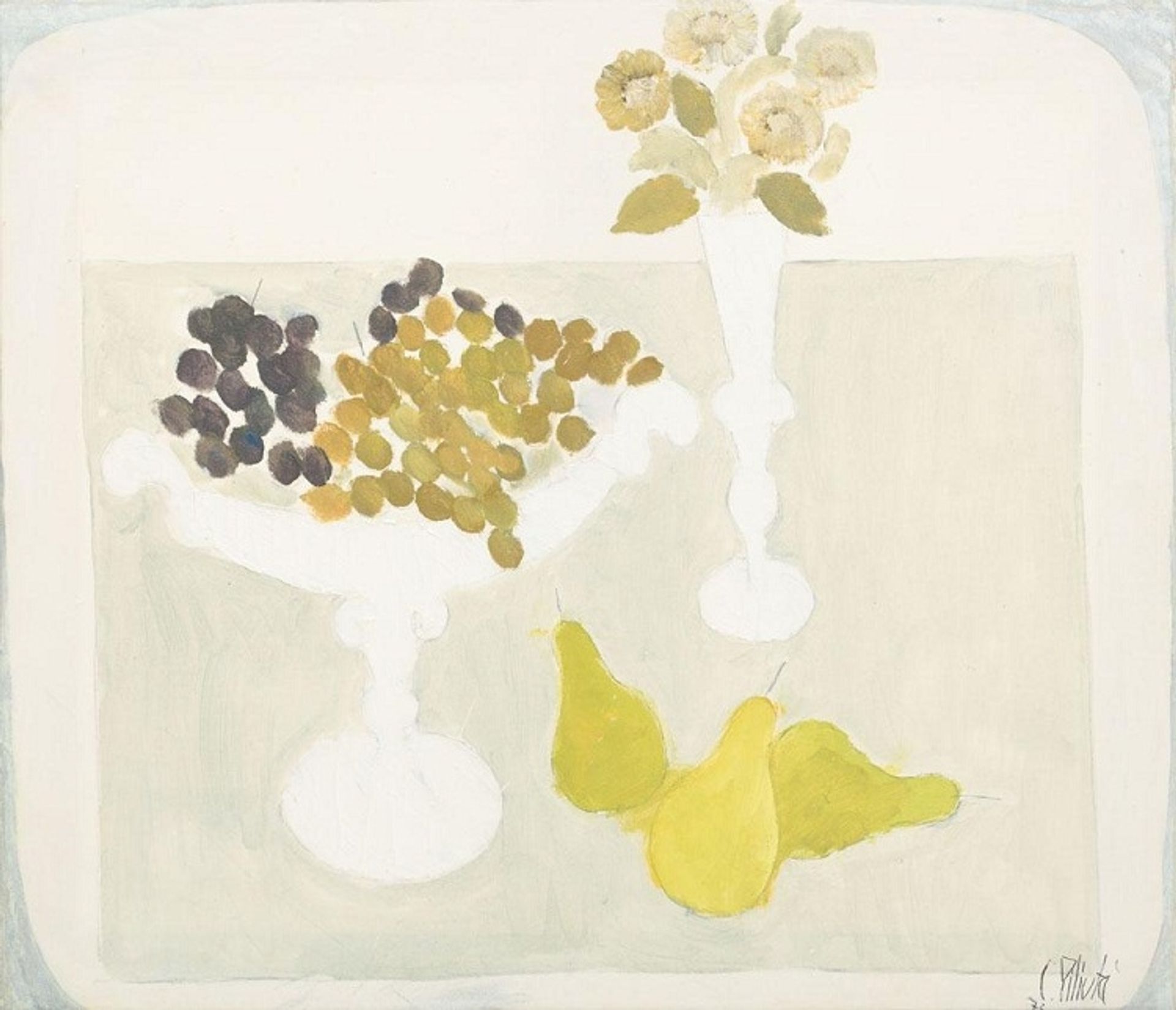 Pears and Grapes by Constantin Piliuta