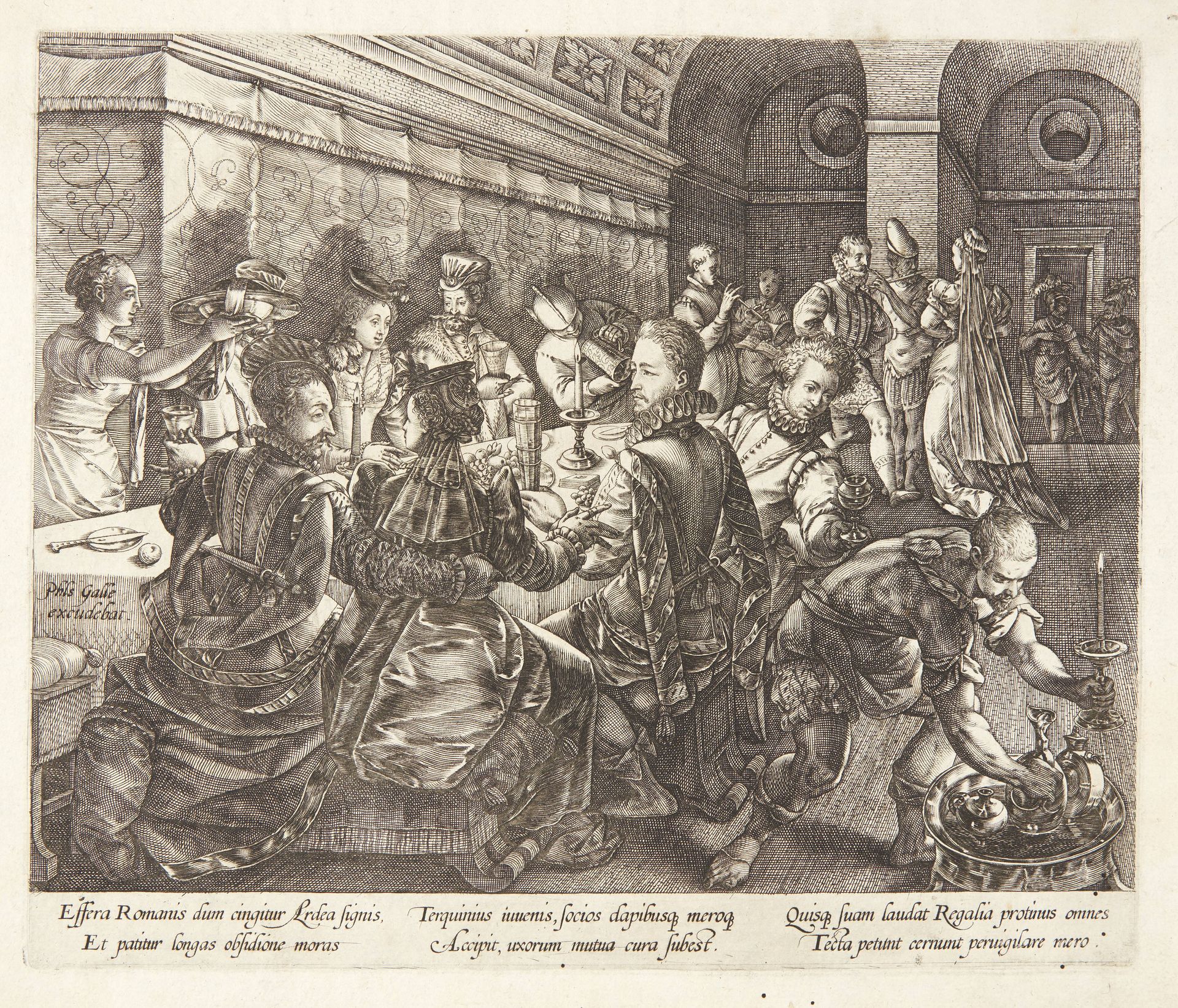 Tarquinius Collatinus' banket by Hendrick Goltzius