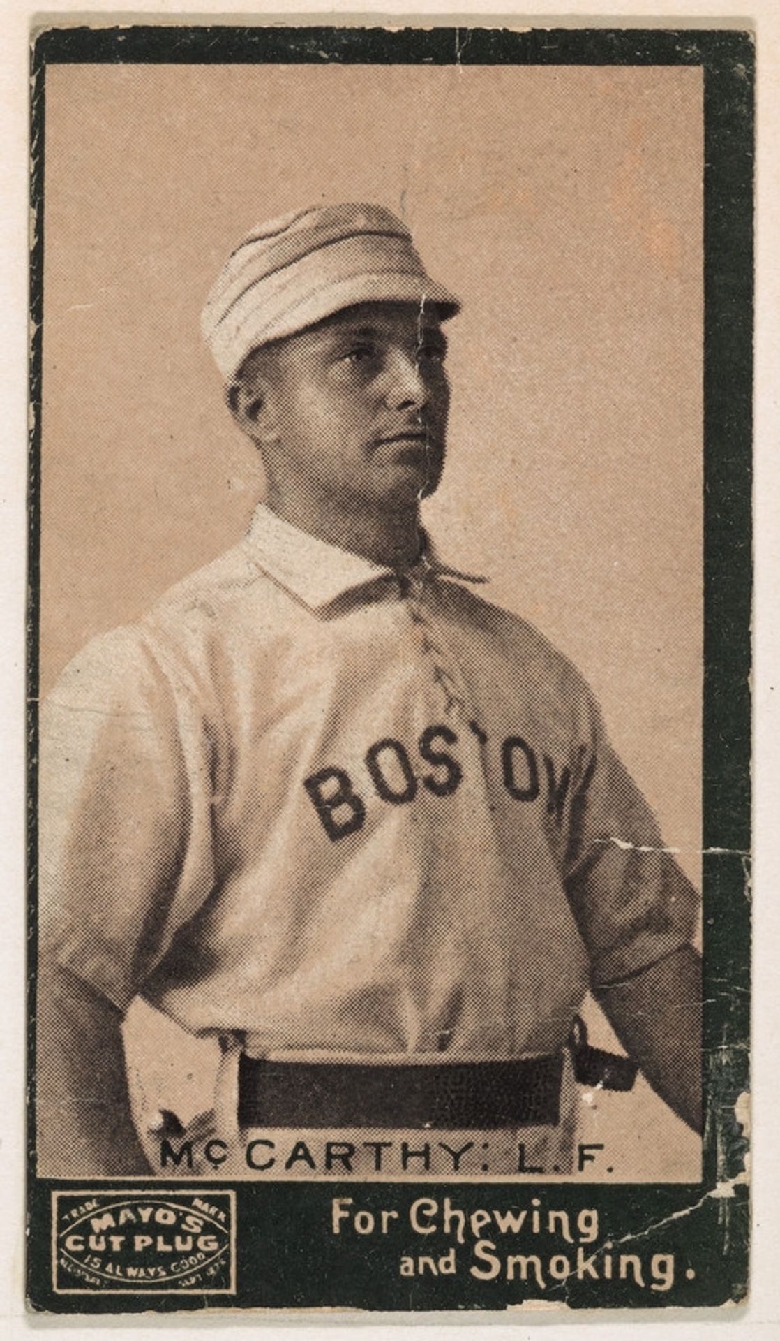 McCarthy, Left Field, Boston, from Mayo's Cut Plug Baseball series (N300) by P.H. Mayo & Brother, Richmond, Virginia
