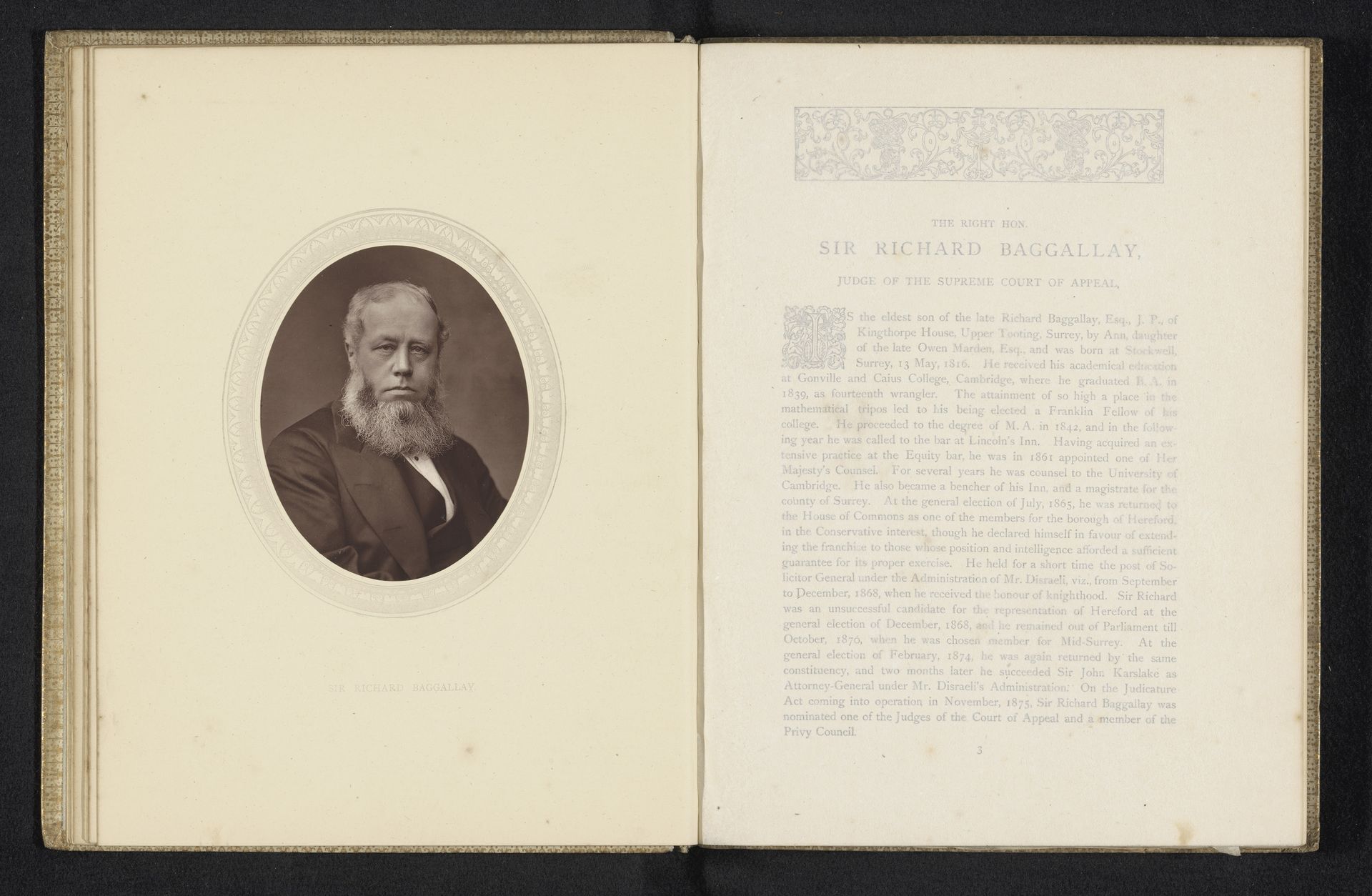 Sir Richard Baggallay by Lock & Whitfield