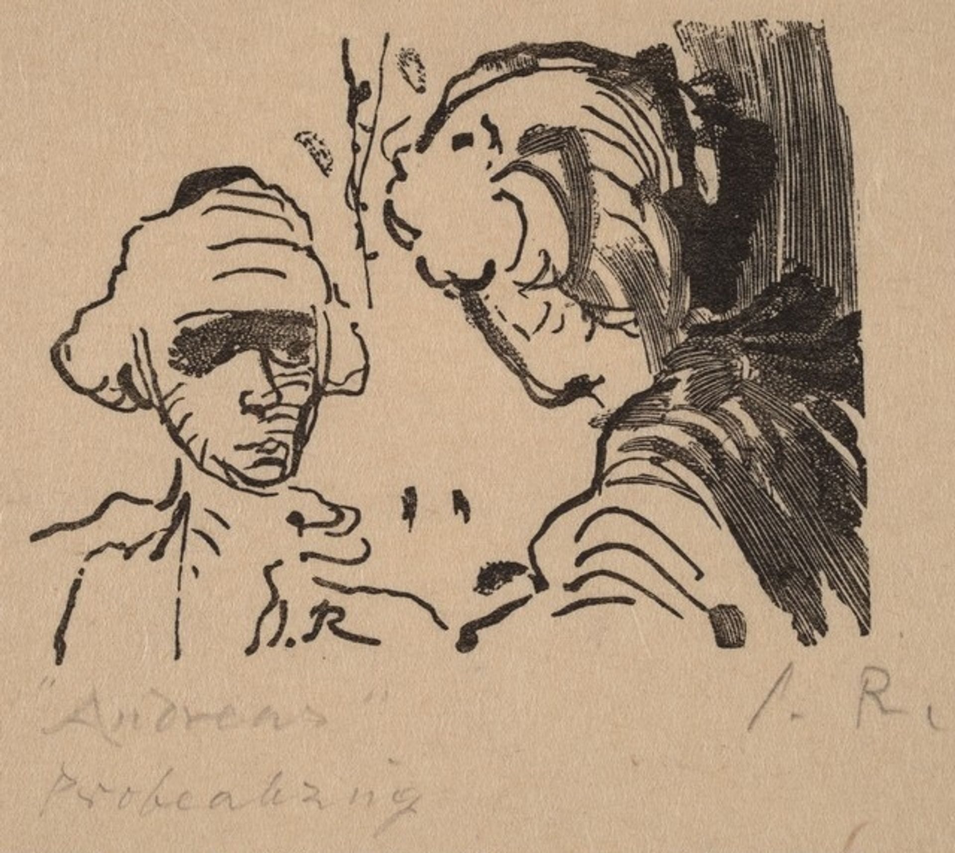 Illustration to V. Hofmannsthal, "Andreas" by Imre Reiner