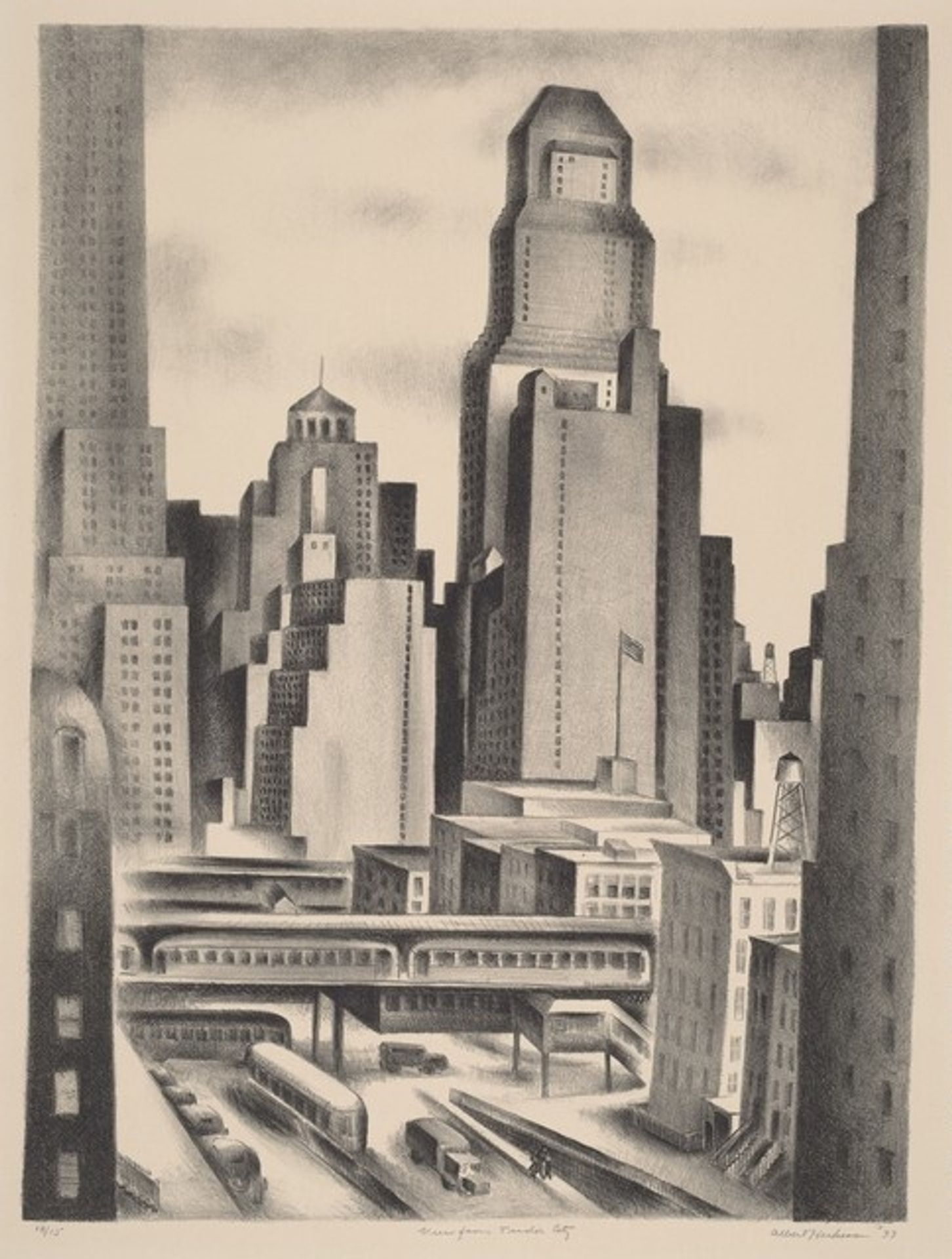 View from Tudor City by Albert William Heckman