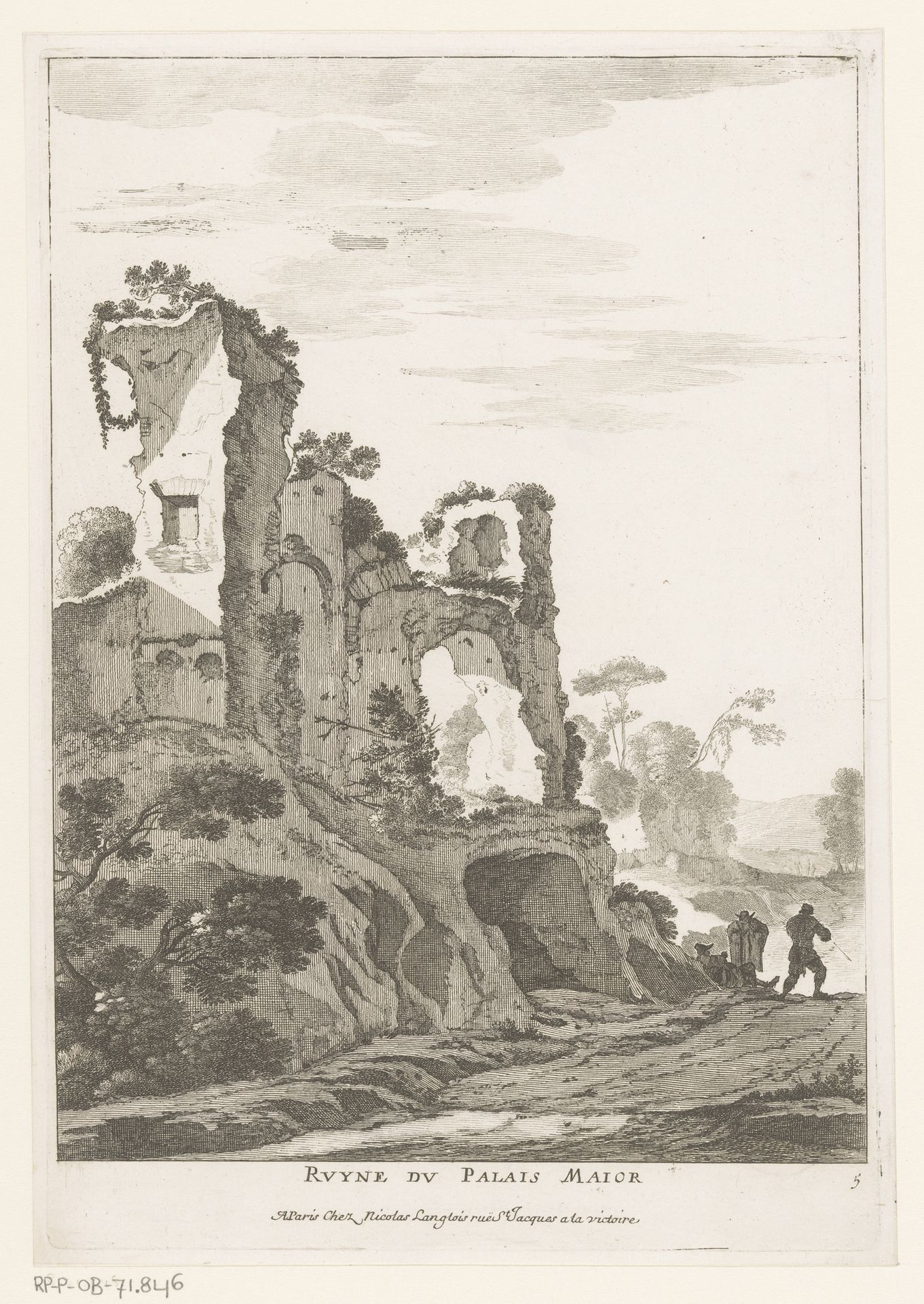 Landschap met ruïne by Nicolas Perelle