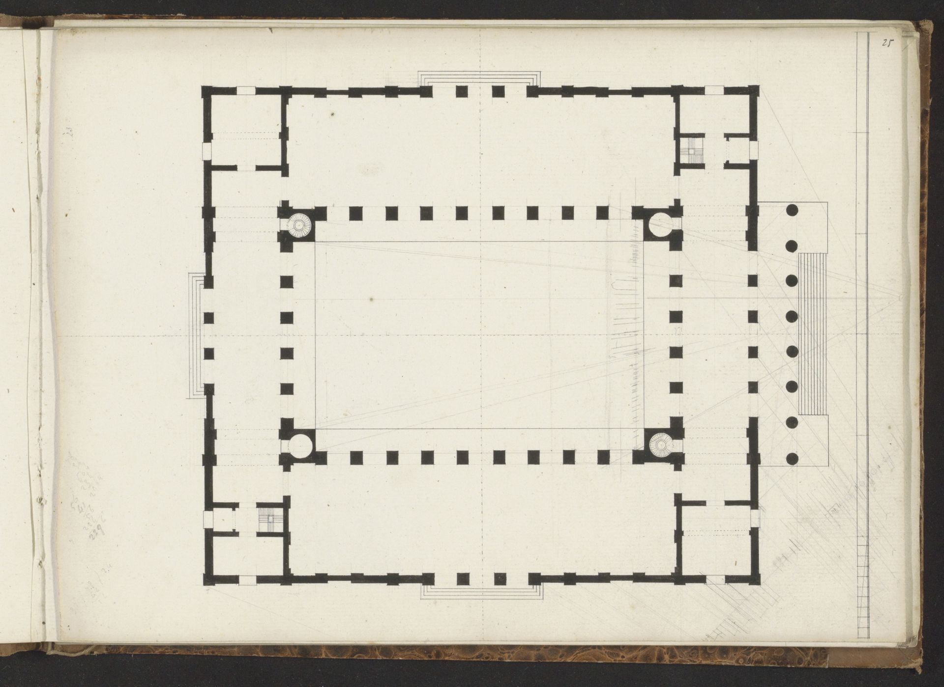 Plattegrond van een verdieping by Willem Springer jr.