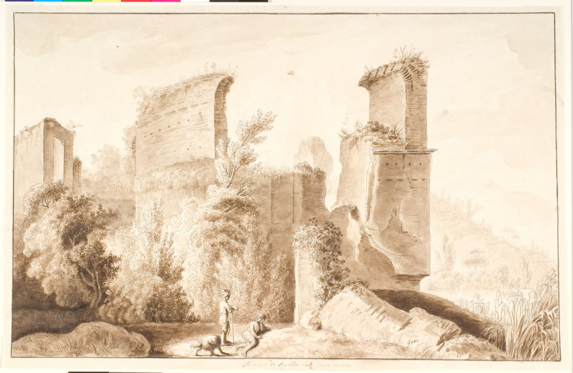 Ruiner af Apollotemplet ved Avernosøen by Niels Gundersen Lund