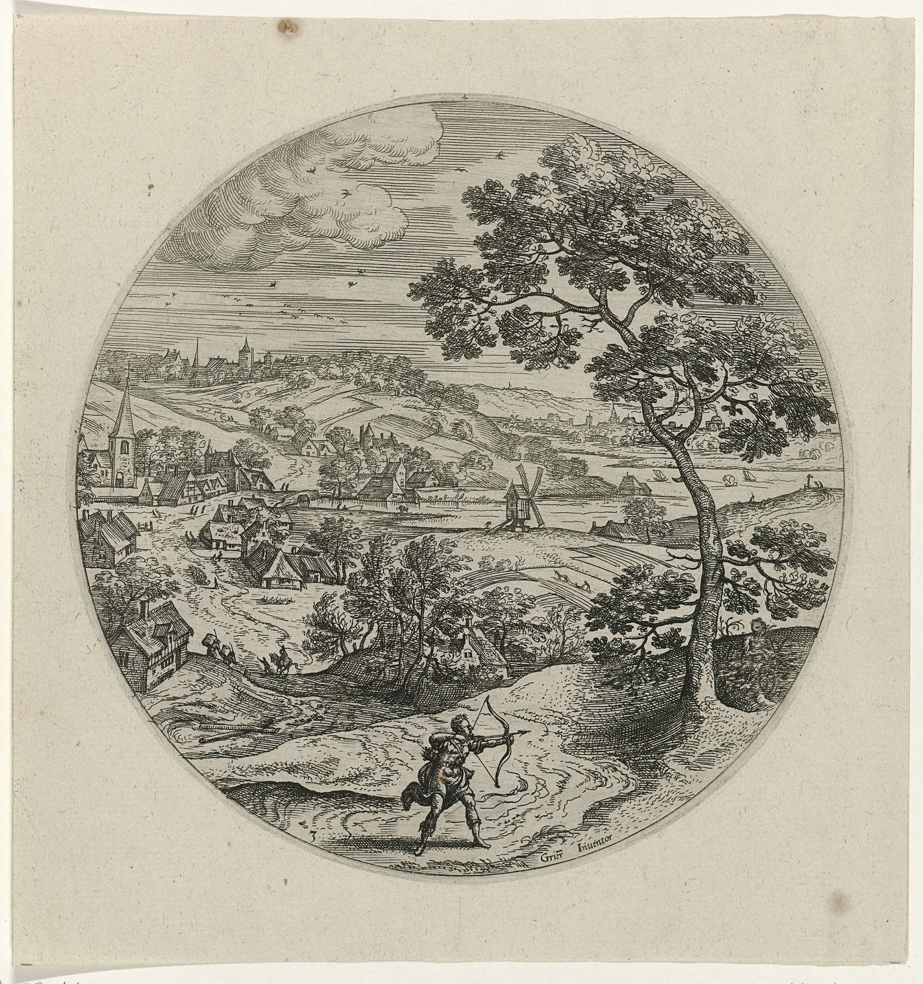 Cephalus op jacht by Philips Galle