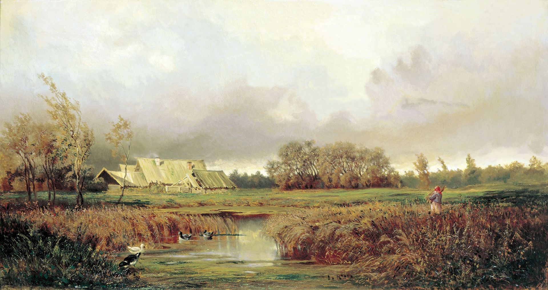 Marsh in Autumn by Efim Volkov