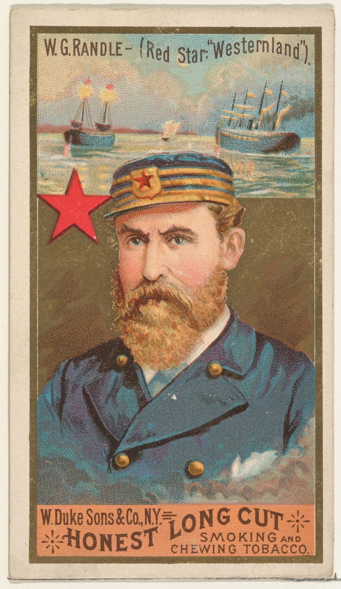 W.G. Randle, from the Sea Captains series (N127) issued by Duke Sons & Co. to promote Honest Long Cut Tobacco by W. Duke, Sons & Co.