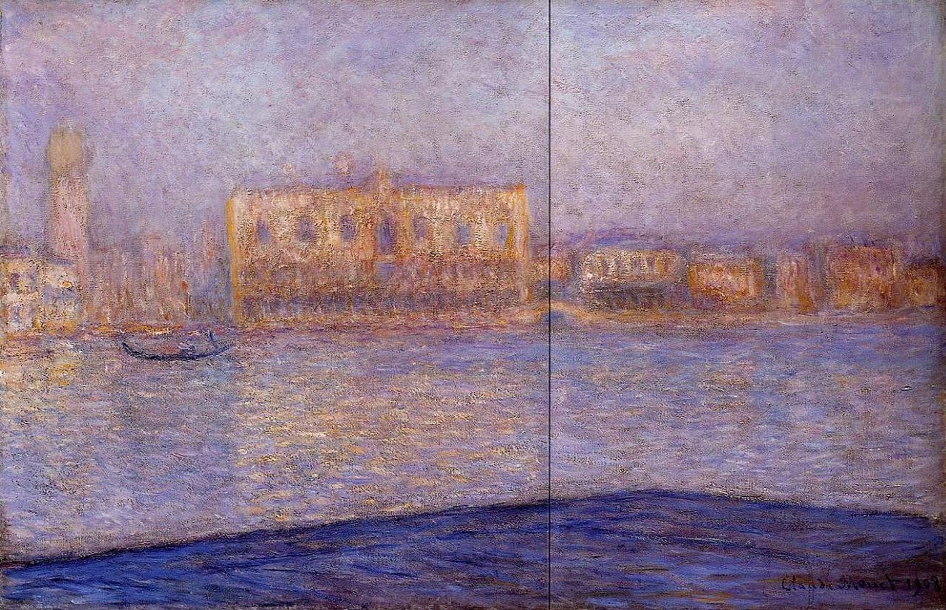 The Doges' Palace Seen from San Giorgio Maggiore 3 by Claude Monet