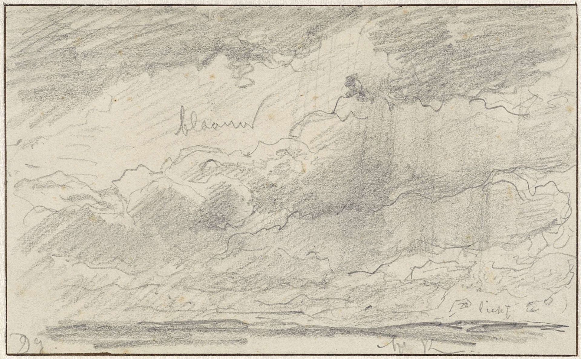 Studie van een wolkenlucht by Willem Roelofs