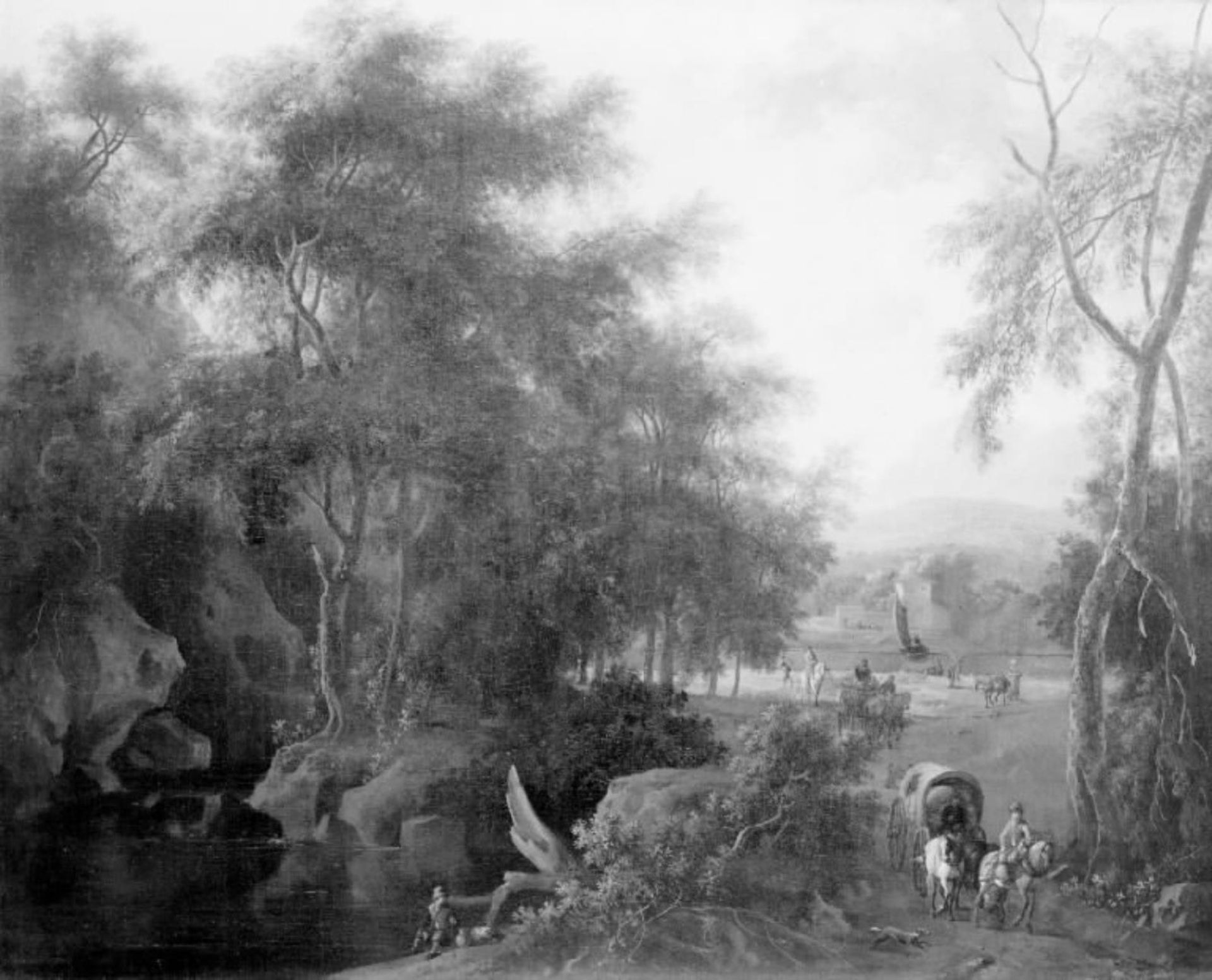 Wooded Landscape by Isaac de Moucheron