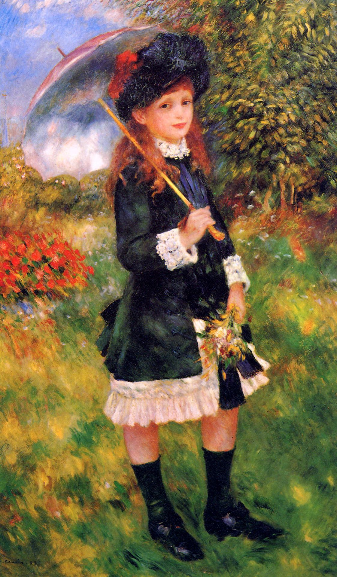 Young Girl with a Parasol (Aline Nunès) by Pierre-Auguste Renoir