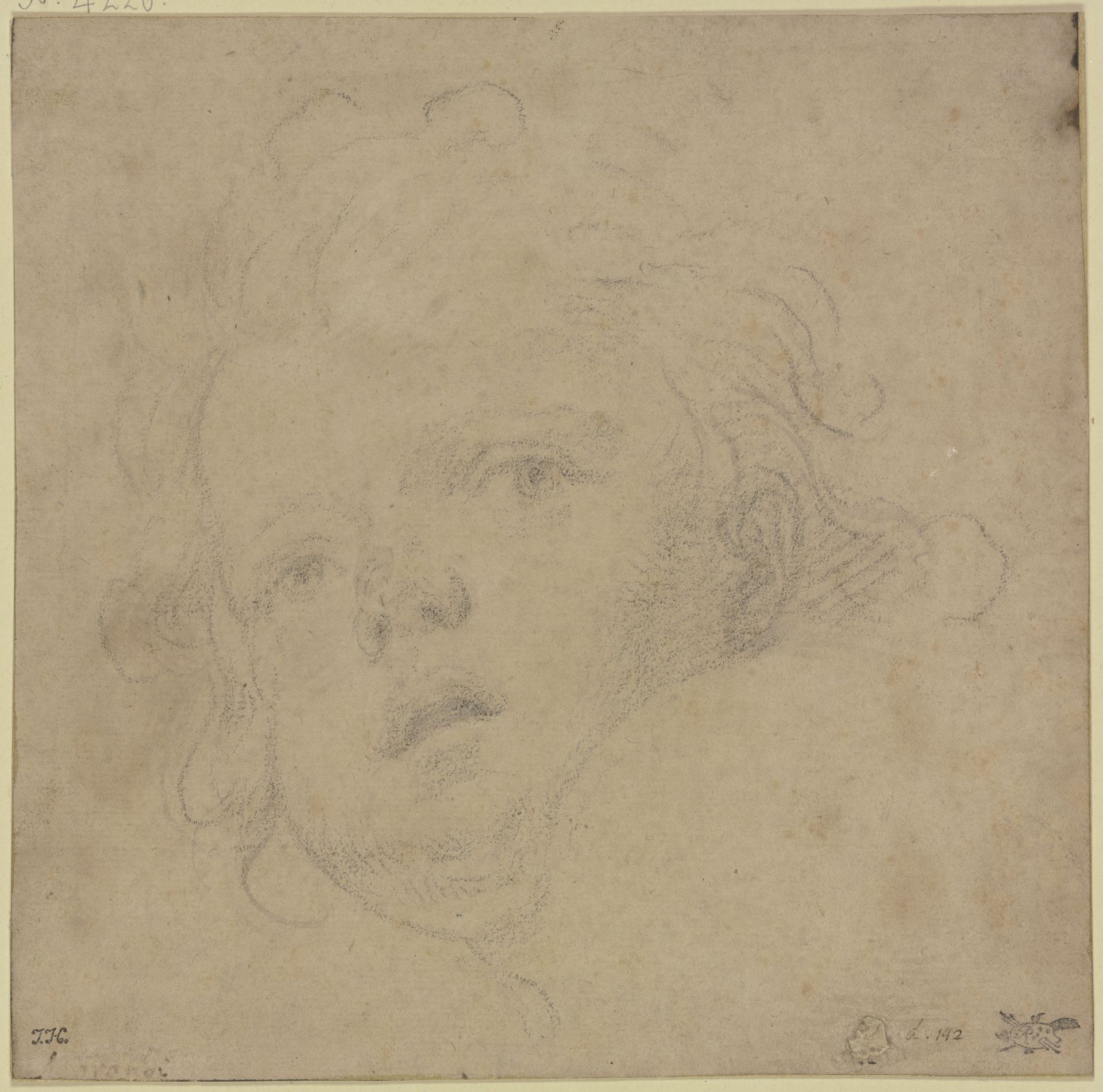 Angel's head by Giovanni Maria Morandi