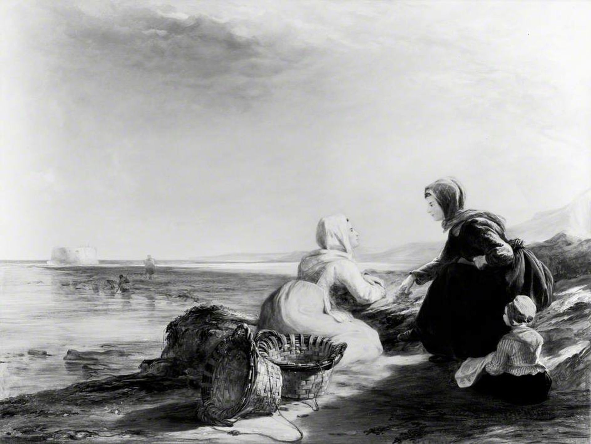 Fisherwomen on the Coast near Boulogne by William Collins