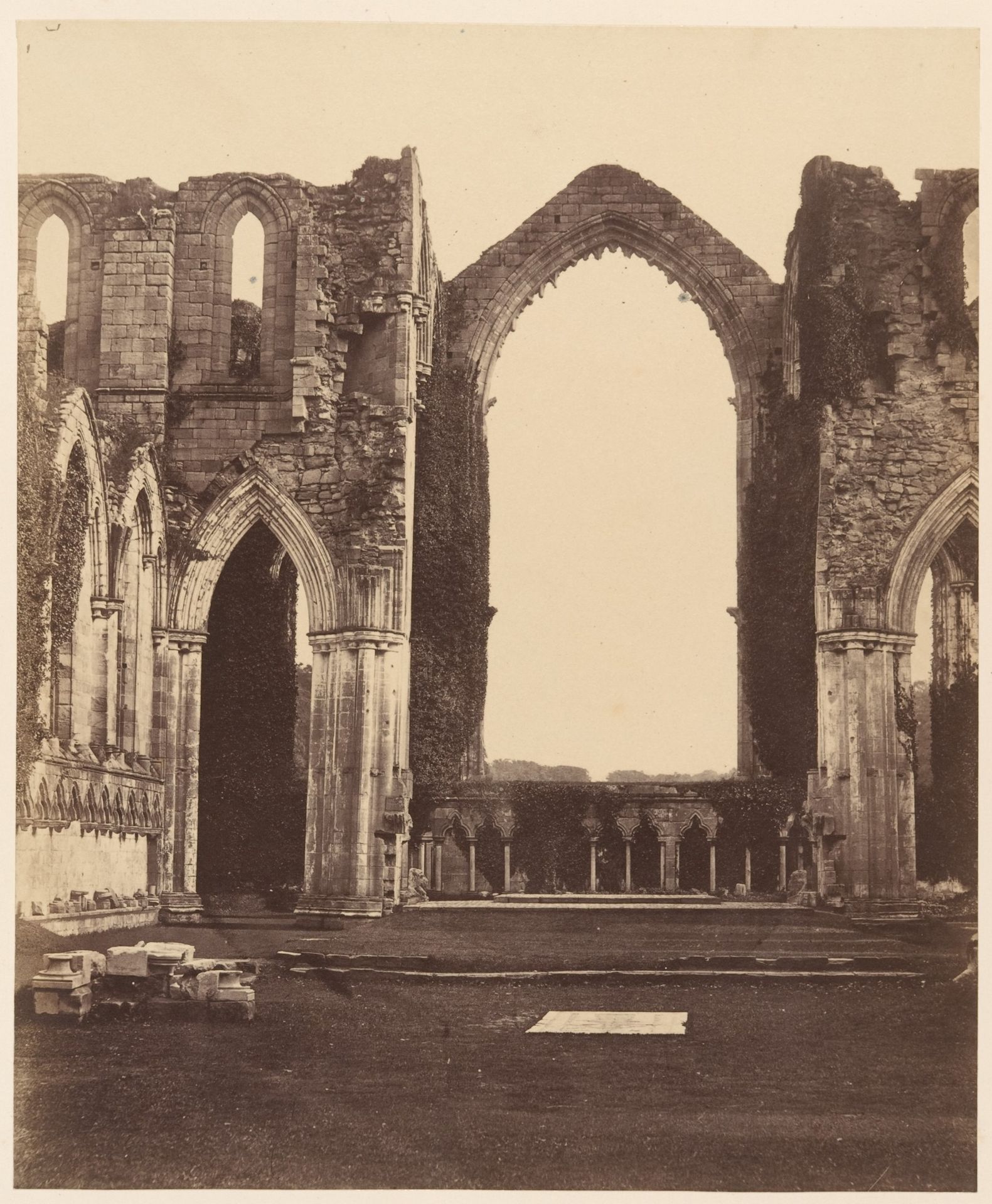Fountains Abbey.  The Chapel of the Nine Alters, Interior by Joseph Cundall