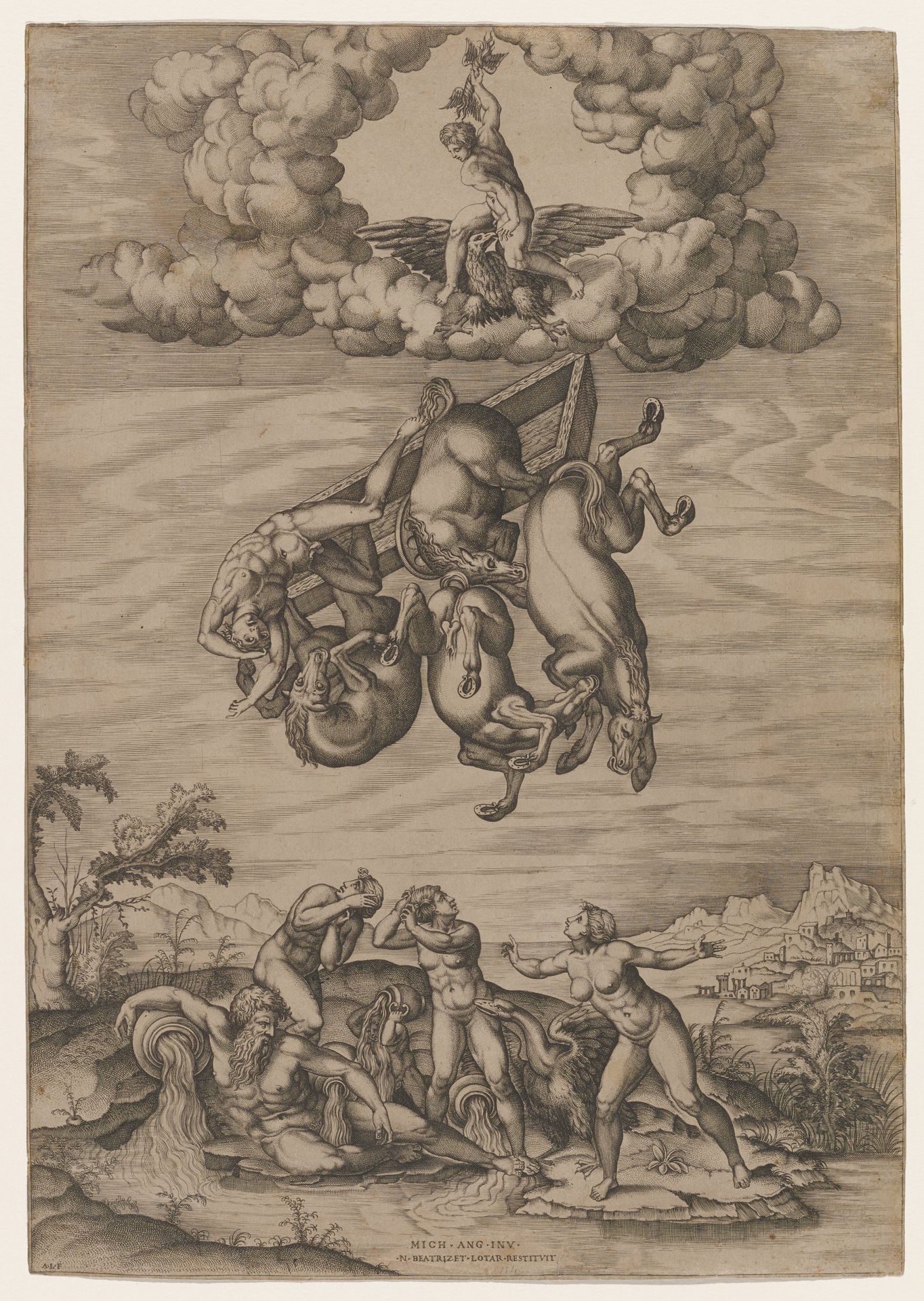 Fall of Phaeton by Nicolas Beatrizet