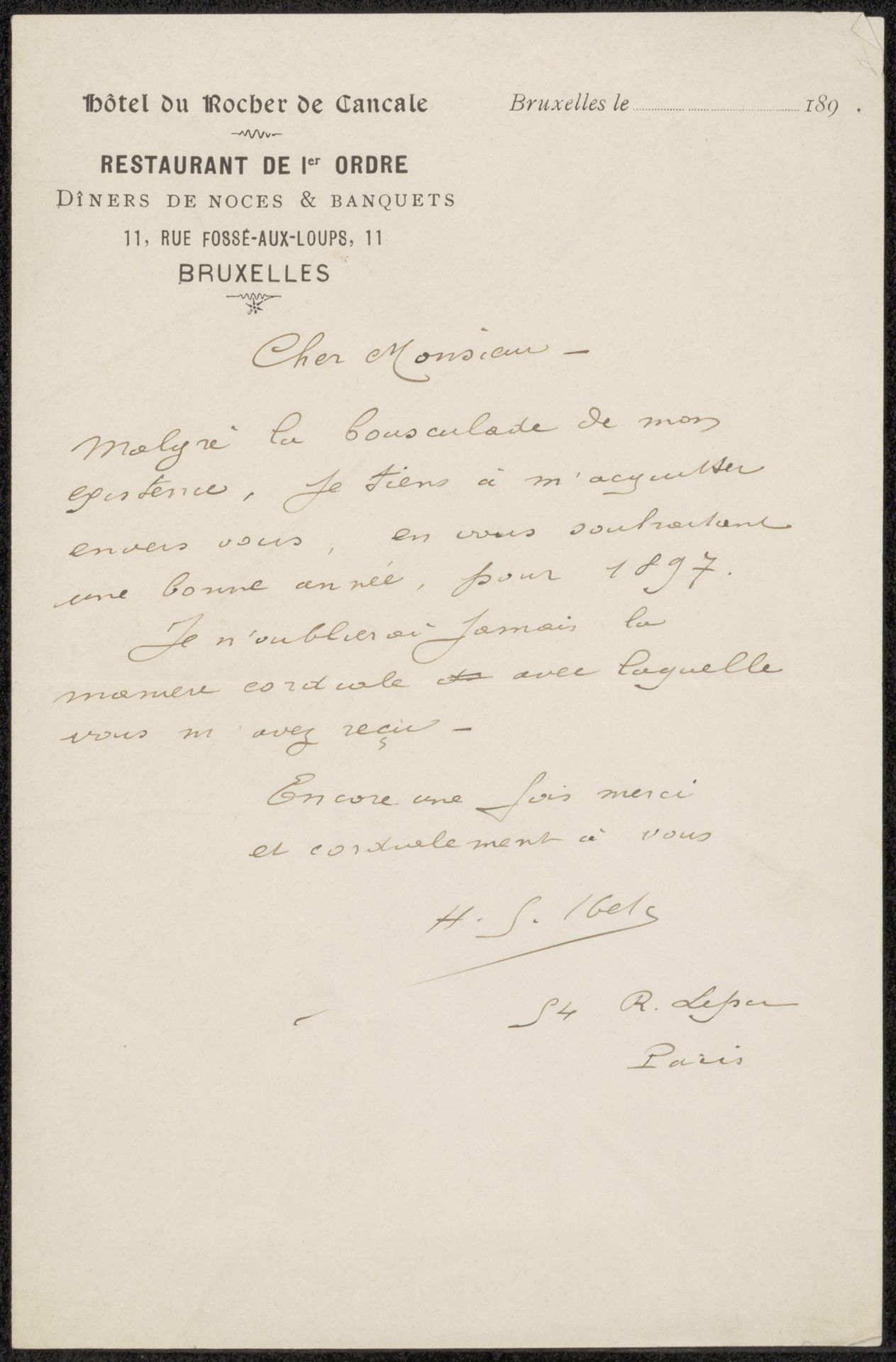 Brief aan Pieter Haverkorn van Rijsewijk by Henri-Gabriel Ibels
