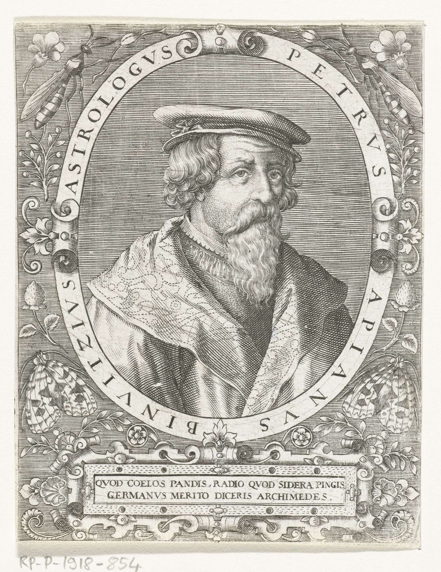 Portret van Petrus Apianus by Cornelis Galle I