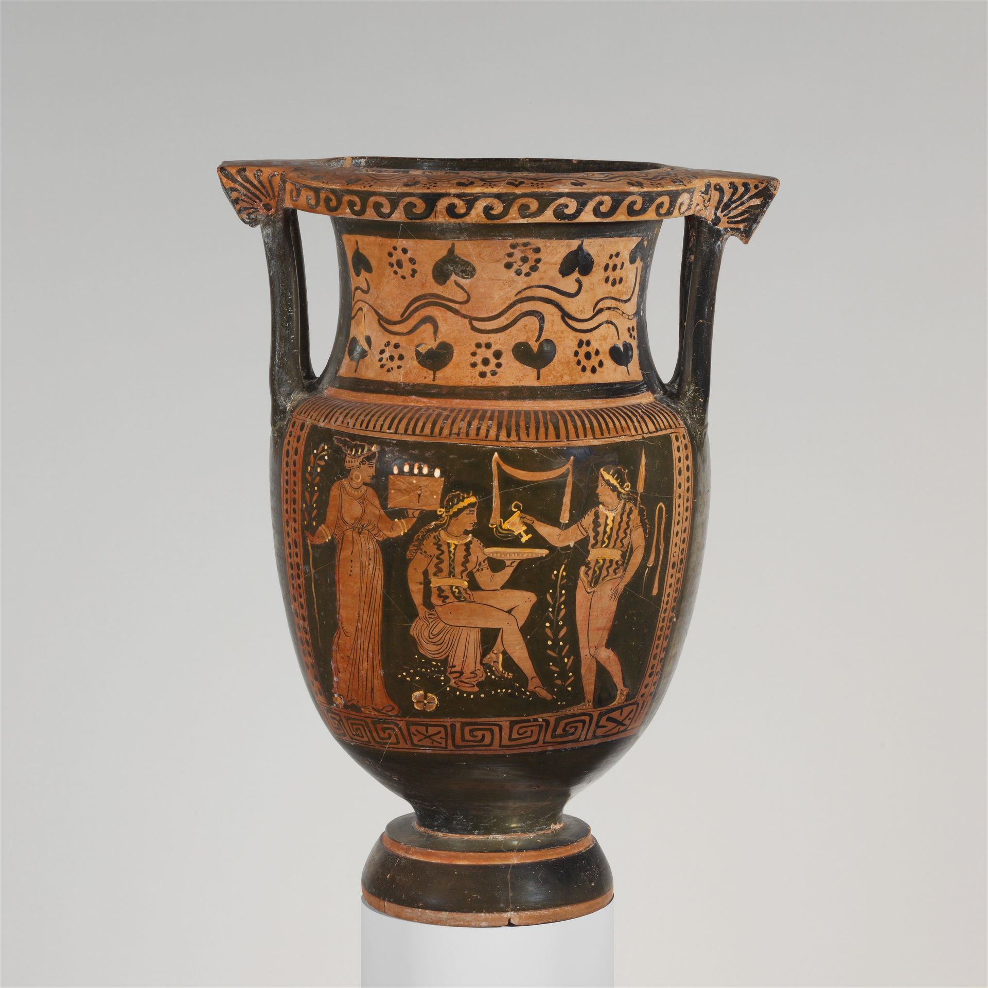 Terracotta column-krater (mixing bowl) by Anonymous