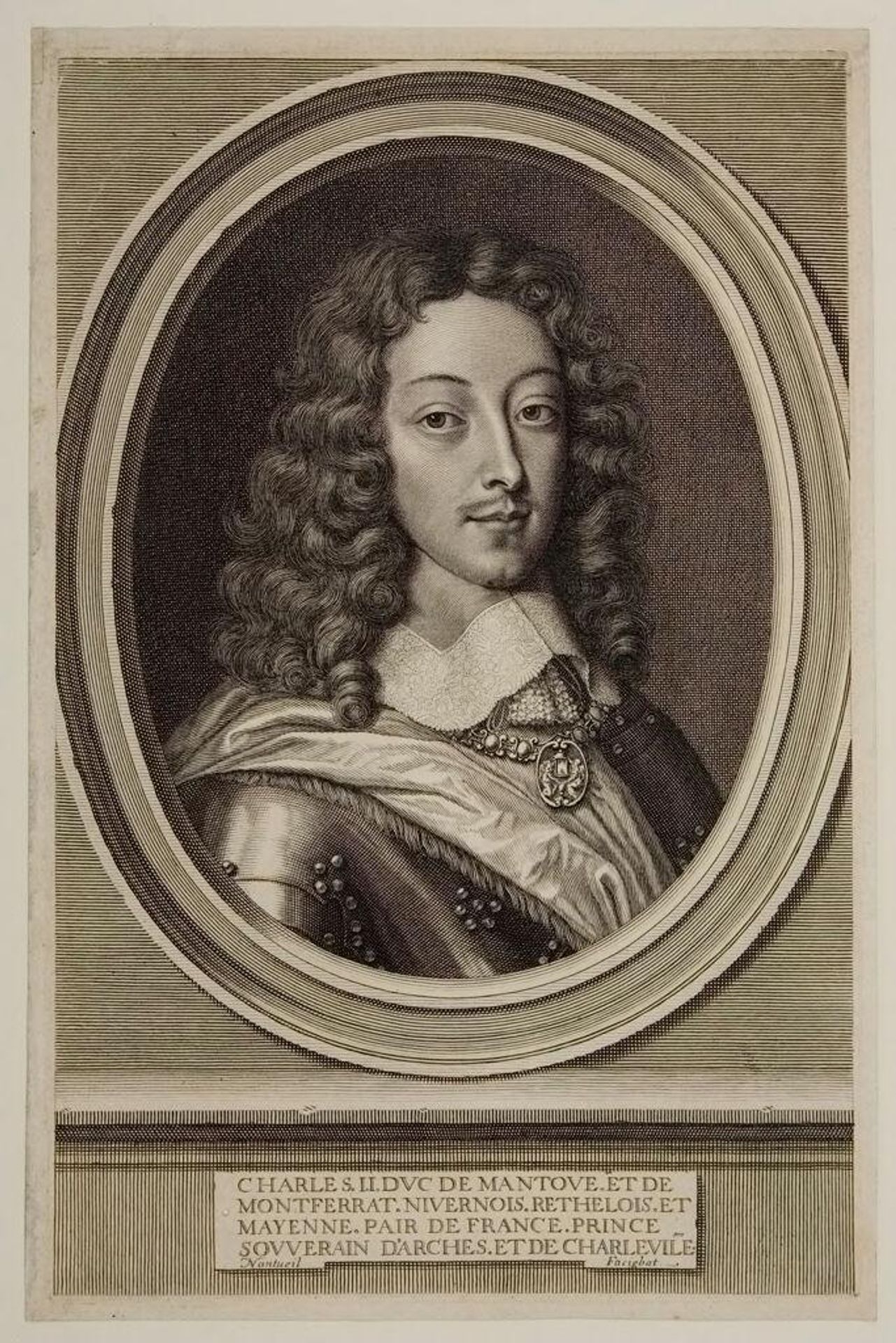 Charles II de Gonzagues-ClÃ¨ves, Duc de Mantoue, Duc de Montferrat, de Nevers et de Rethel, etc. by Robert Nanteuil