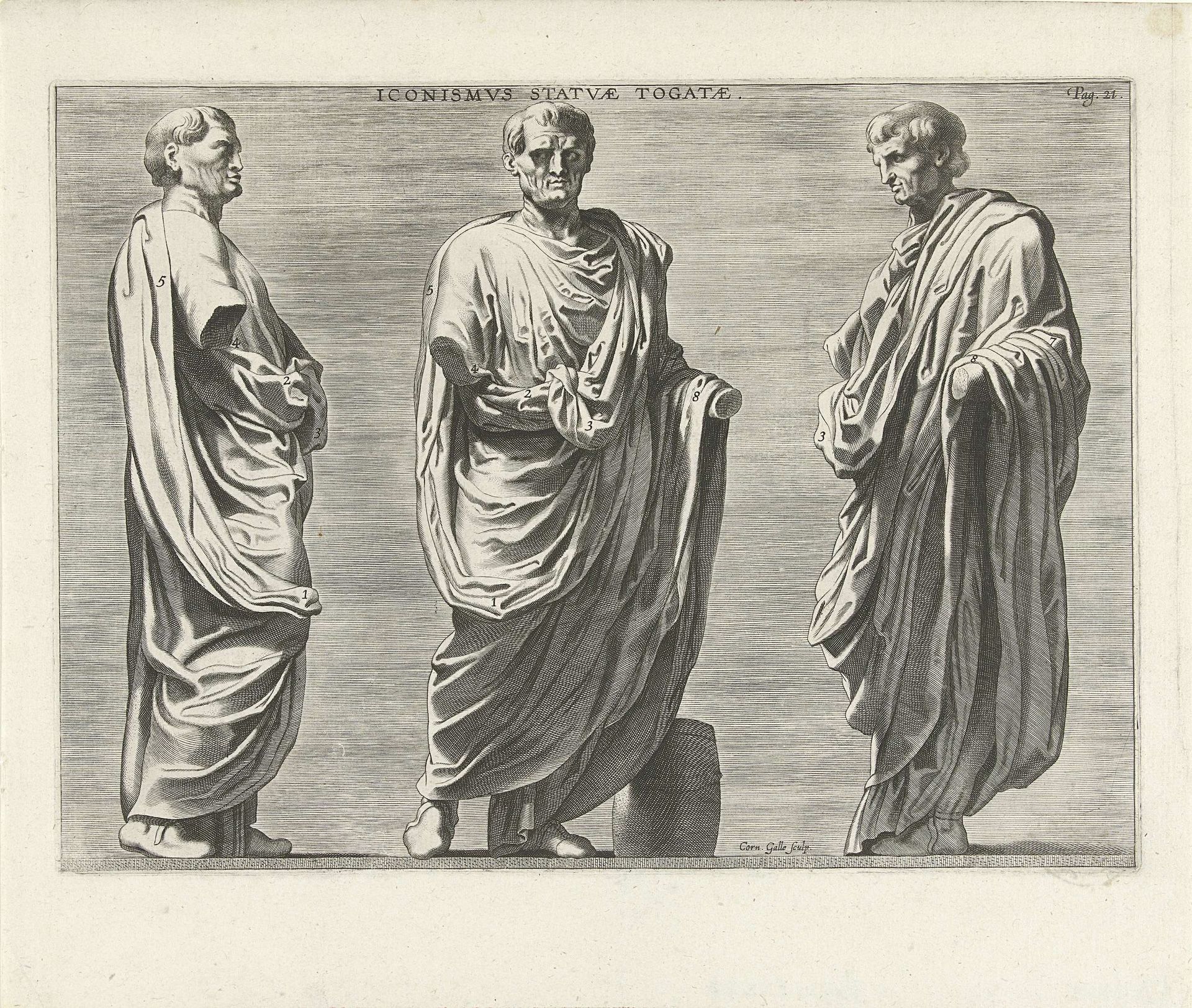 Beeld van een man in toga by Cornelis Galle I