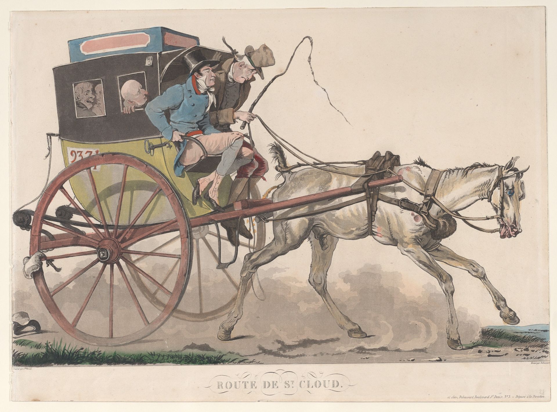 Route de St. Cloud by Louis Philibert Debucourt