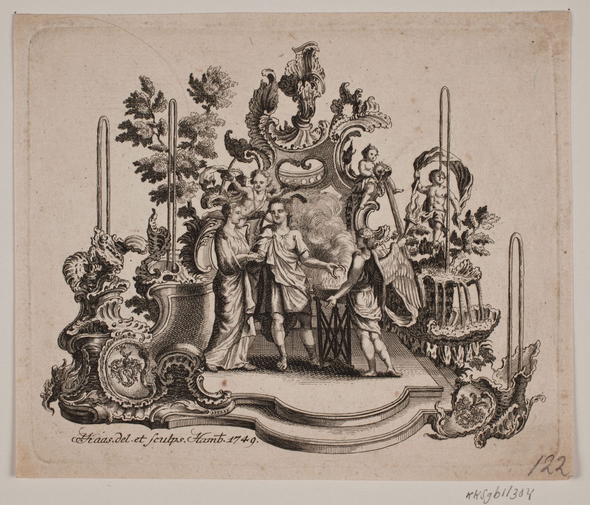 Allegori over et fornemt ægtepars formæling by Jonas Haas