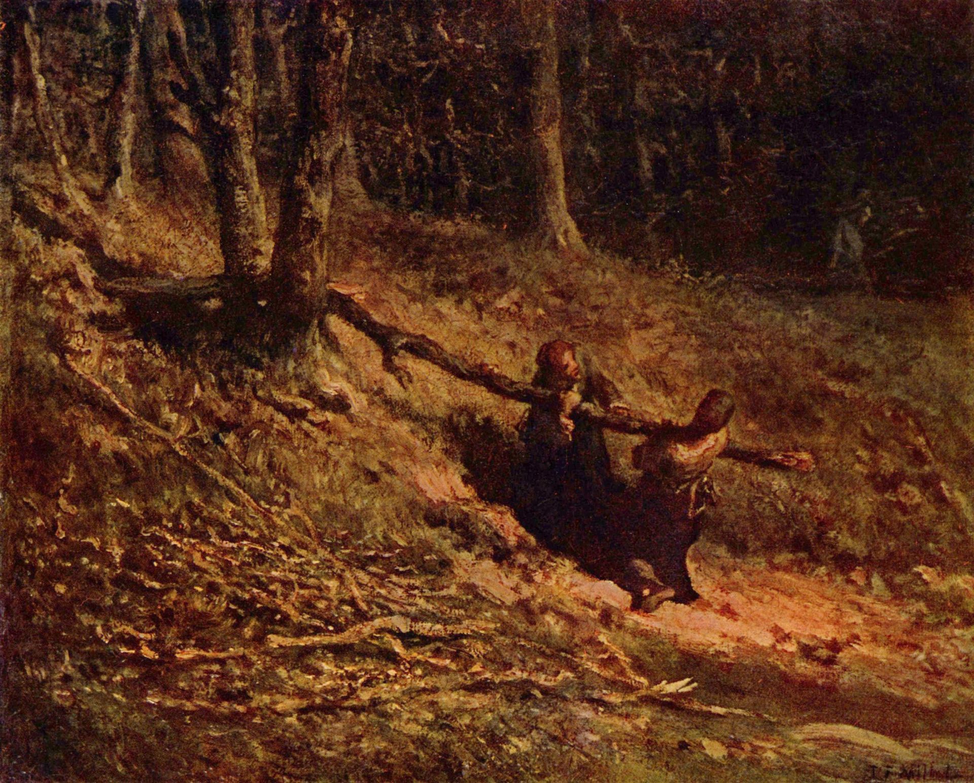 Brushwood collectors by Jean-François Millet